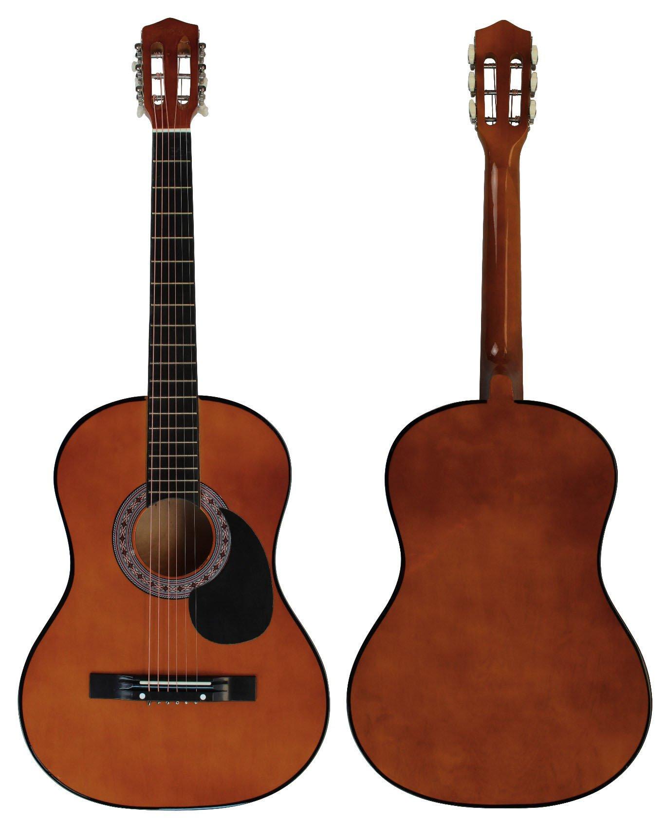 YMC 38" Coffee Beginner Acoustic Guitar Starter Package Student Guitar With Gig Bag,Strap, 3 Thickness 9 Picks,2 Pickguards,Pick Holder, Extra Strings, Electronic Tuner -Coffee - Image 2