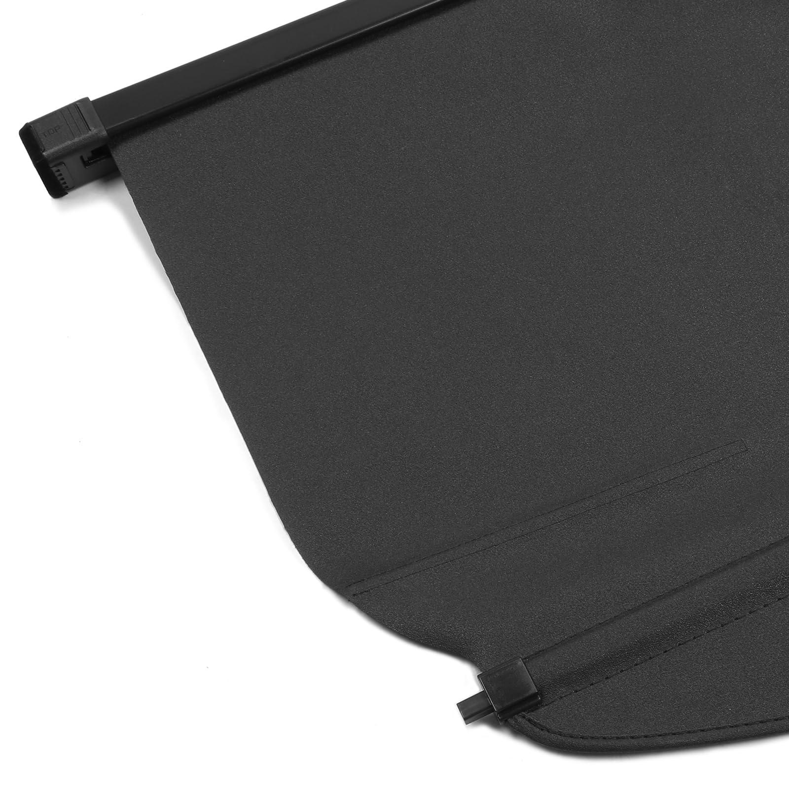 IKON MOTORSPORTS, Cargo Cover Compatible with 2017-2022 Kia NIRO All Models, PVC & Aluminum Rod Black Security Rear Trunk Cover Security Retractable Shield, 2014 2015 2016 2017 2018 - Image 7