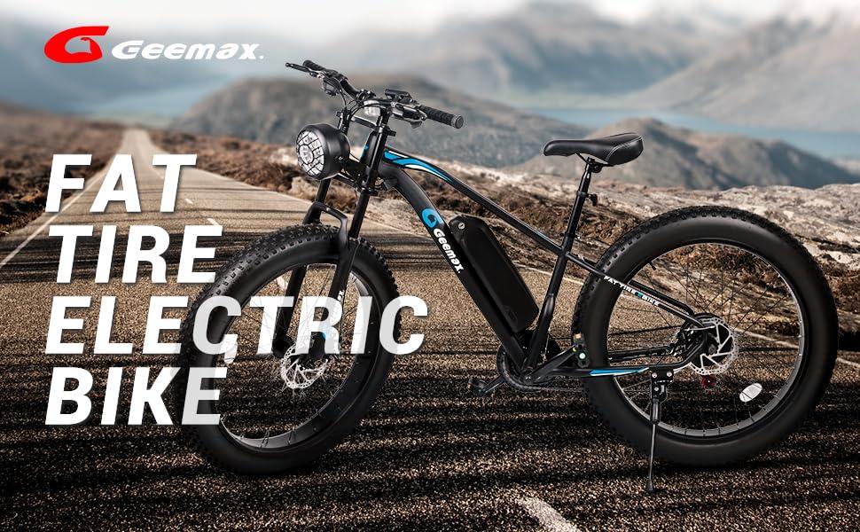 Geemax Electric Bike for Adults, 26" x 4.0 Fat Tire Ebike, 1000W Peak 1500W 48V 15.6Ah Lithium Battery Electric Bicycle, 35MPH, 21-Speed, Up to 50 Miles for Commuting, Beach, Snow - Image 9