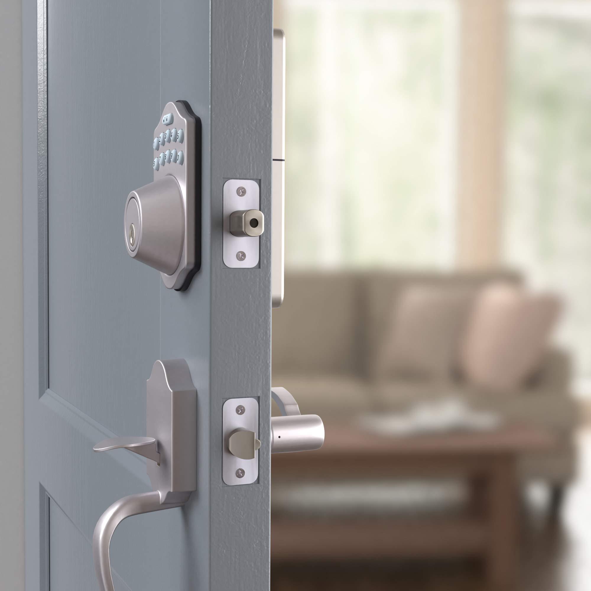 Amazon Basics Traditional Electronic Keyless Keypad Deadbolt Door Lock, keyless Entry Door Lock, Keyed Entry Option, 1-Pack, Satin Nickel - Image 7