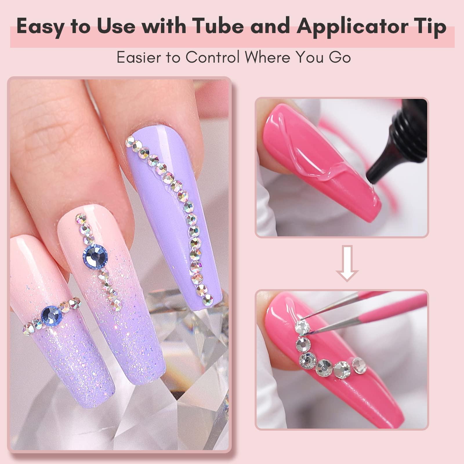 Makartt Nail Rhinestone Glue for Nails: Super Strong Gel Nail Glue for Decorations Nail Charm 3D Nails Bling Gel for Nail Gem Nail Art Jewel Diamonds 30ML Cured Need Beauty - Image 4