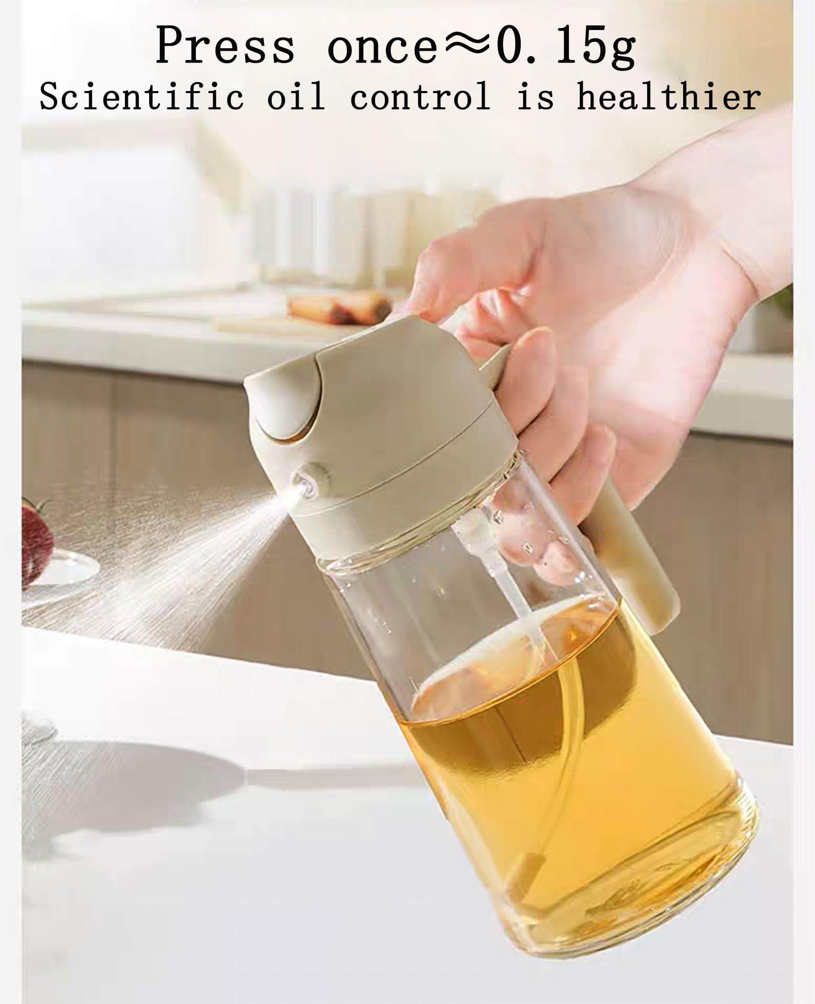 GLBEAR 16oz Olive Oil Dispenser, 2 in 1 Oil Sprayer for Cooking，470ml spray bottles，oil dispenser for kitchen，Salad,BBQ - Image 5
