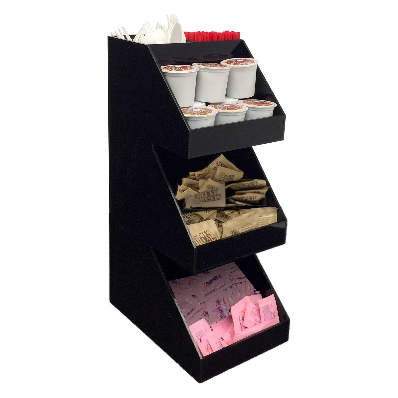 Mind Reader Coffee Tea Utensil and Condiment Station, Countertop Organizer, Coffee Bar, Kitchen, 6"L x 9"W x 16"H, Black - Image 6