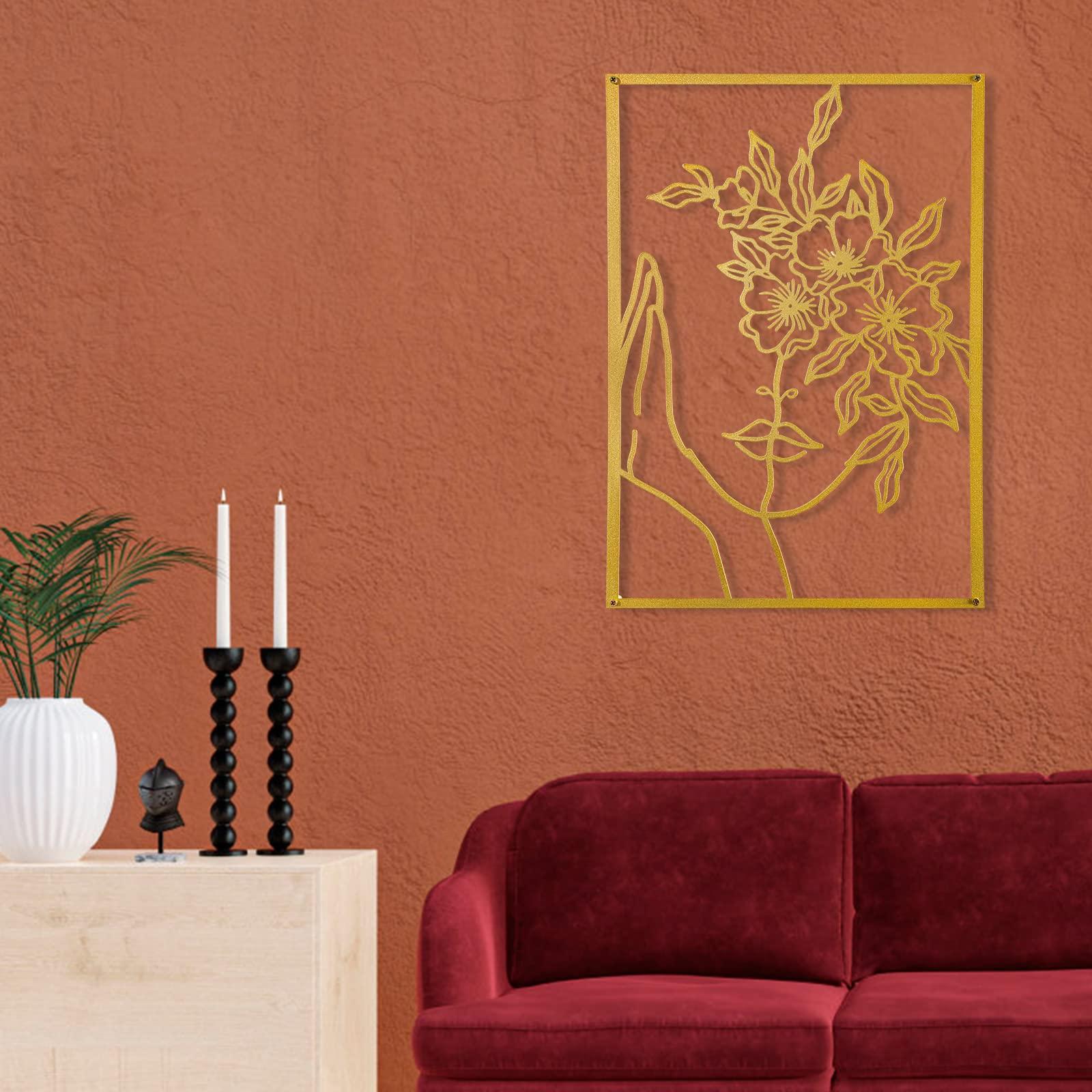 AGIOTA 3 Pcs Gold Wall Decor Above Bed Minimalist for Living Room Metal Line Art - Female Body, Gold Room Decor for Bedroom Modern Wall Art for Indoor 15inch - Image 2