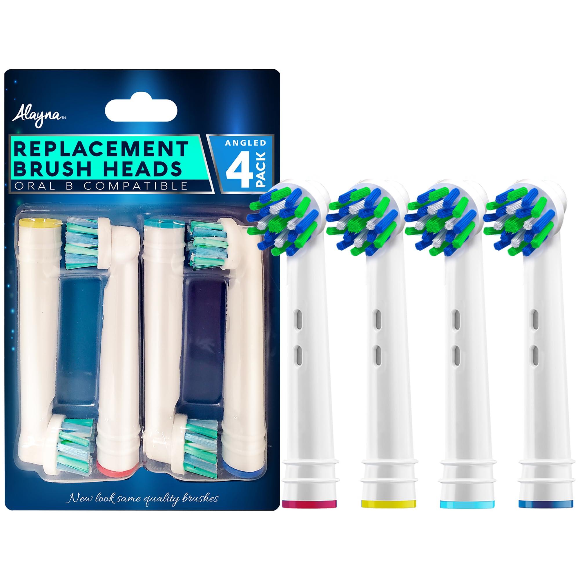 Replacement Brush Heads for Oral B- Pack of 4 Cross Generic Electric Toothbrush Heads for Oralb Braun- Crossact Toothbrushes Compatible with Most Oral-B Bases- Quality Action Bristles - Image 2