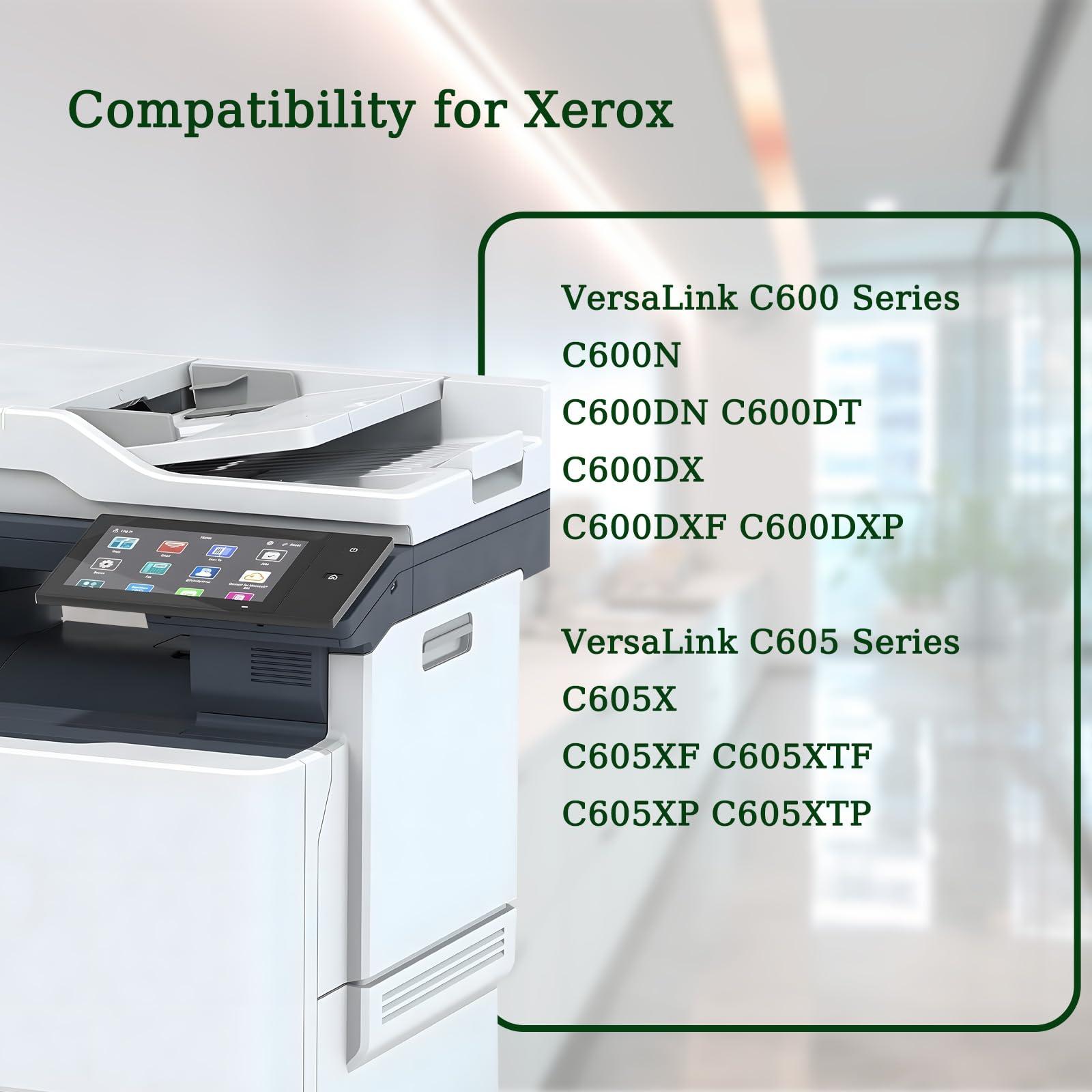 VersaLink C600/C605 Extra High Capacity Toner Cartridge Replacement for Xerox 106R03919 Black 106R03916 106R03917 106R03918 Toner Cartridge for VersaLink C600 C605 Series Printer (4-Pack, BK/C/Y/M) - Image 2