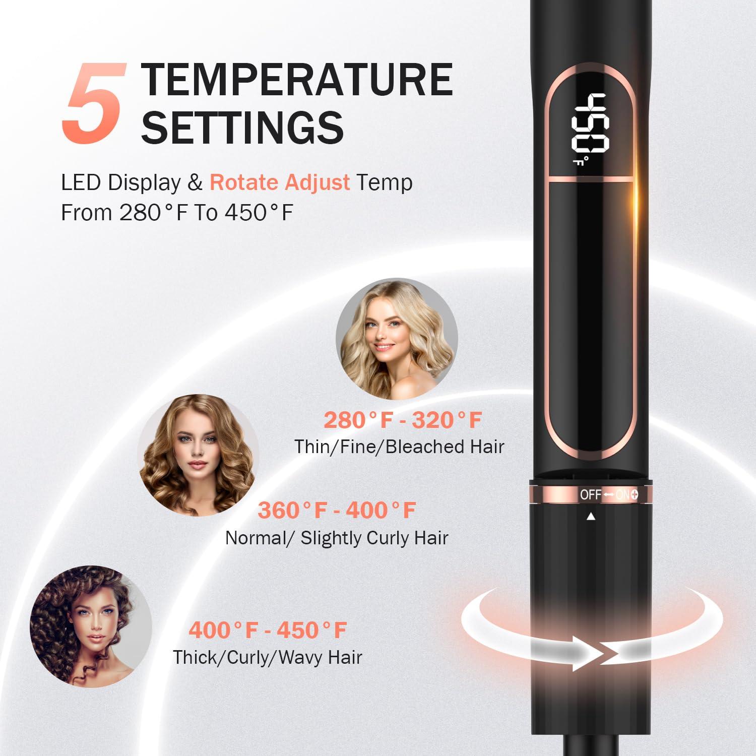 MiroPure Flat Iron Hair Straightener, 1 Inch Titanium Plates Hair Straightener with 15S Heat-up, Professional MCH Ceramic Negative Ion Hair Iron Dual Voltage for Women Hair with Auto Shut-Off - Image 2