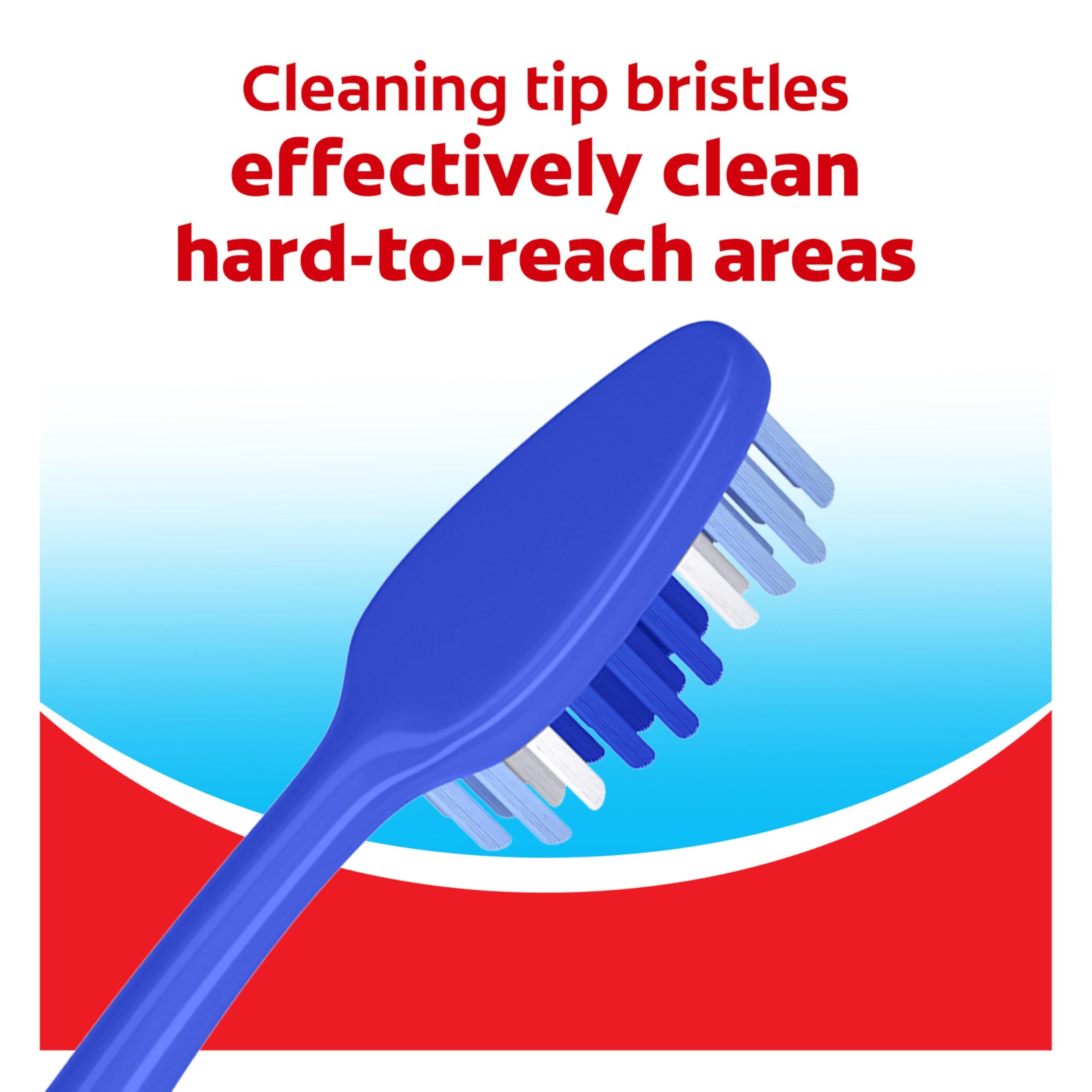 Colgate Extra Clean Toothbrush, Medium Bulk Toothbrush Pack, Adult Medium Bristle Toothbrushes with Ergonomic Handle and Circular Cleaning Bristles, Helps Remove Surface Stains, 6 Pack - Image 6