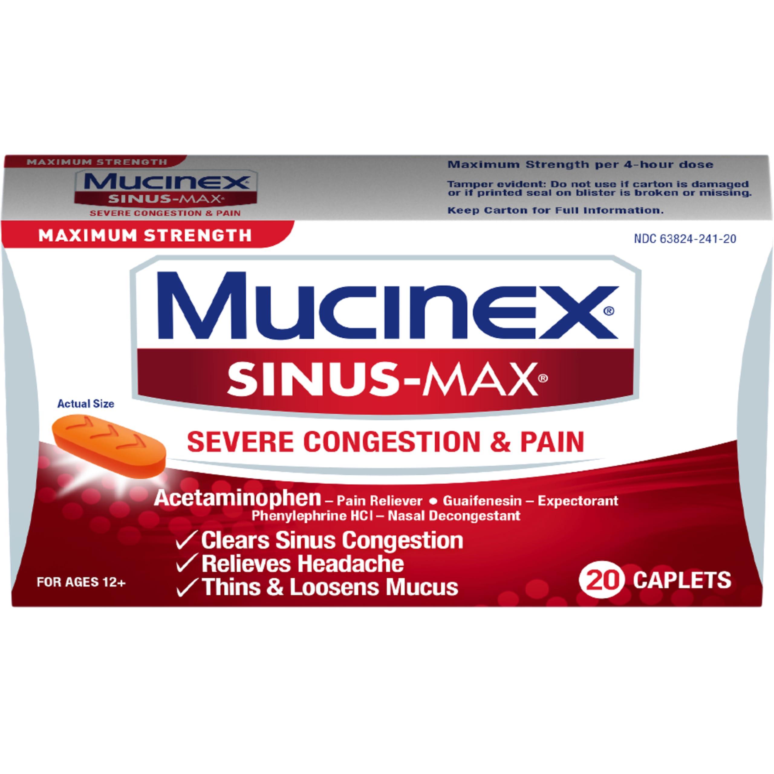 Mucinex Sinus-Max Severe Congestion Relief Caplets, 20 Count - Image 18