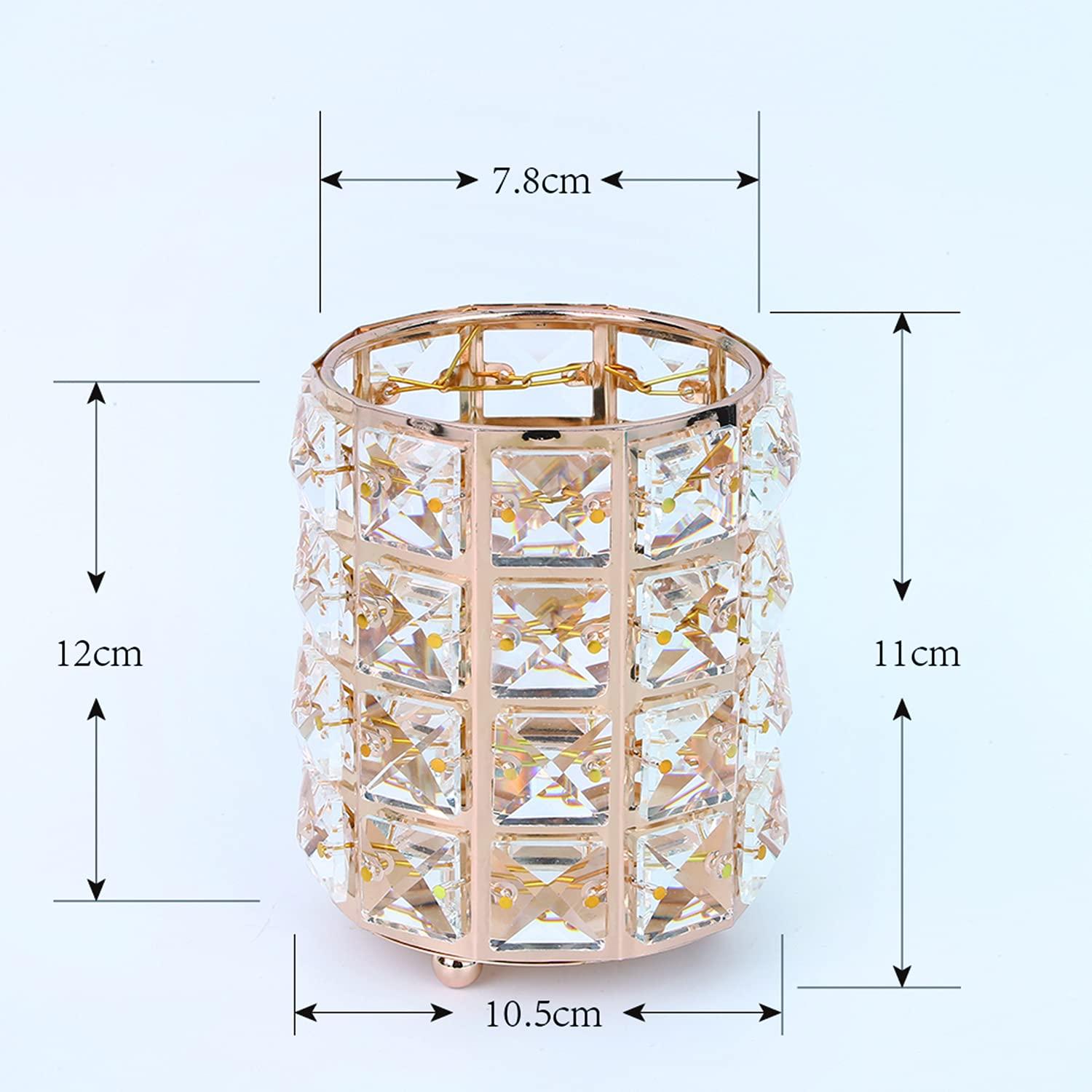 LUGUNU Makeup Brush Holder Organizer Crystal Vanity Decor Bling Personalized Comb Brushes Pen Storage Box Container (Crystal Pot) - Image 6