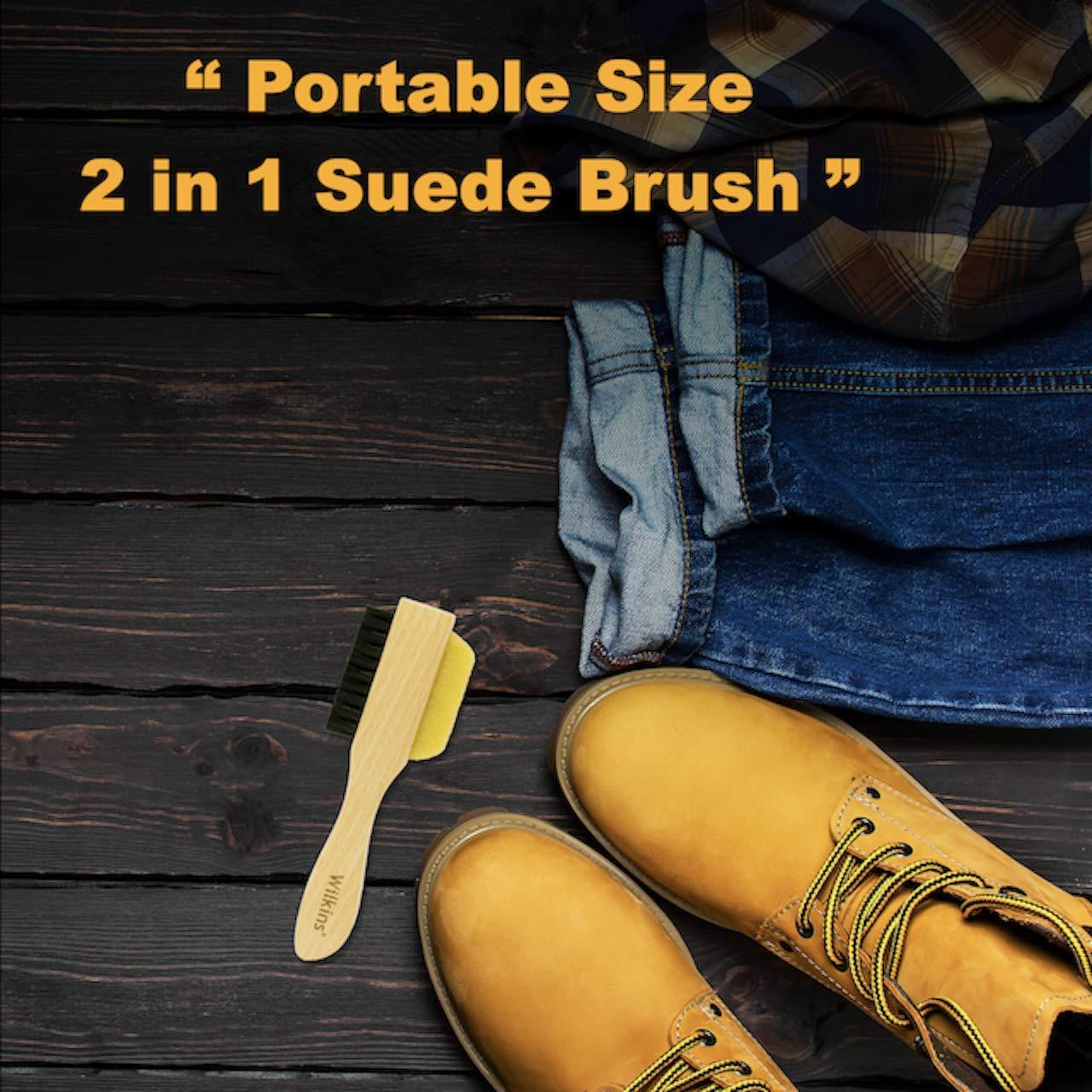 Wilkins Suede Shoe Cleaner Brush - Yellow Rubber Suede Eraser with Soft Bristle Brush for Suede Cleaner and Nubuck Brush - Image 6