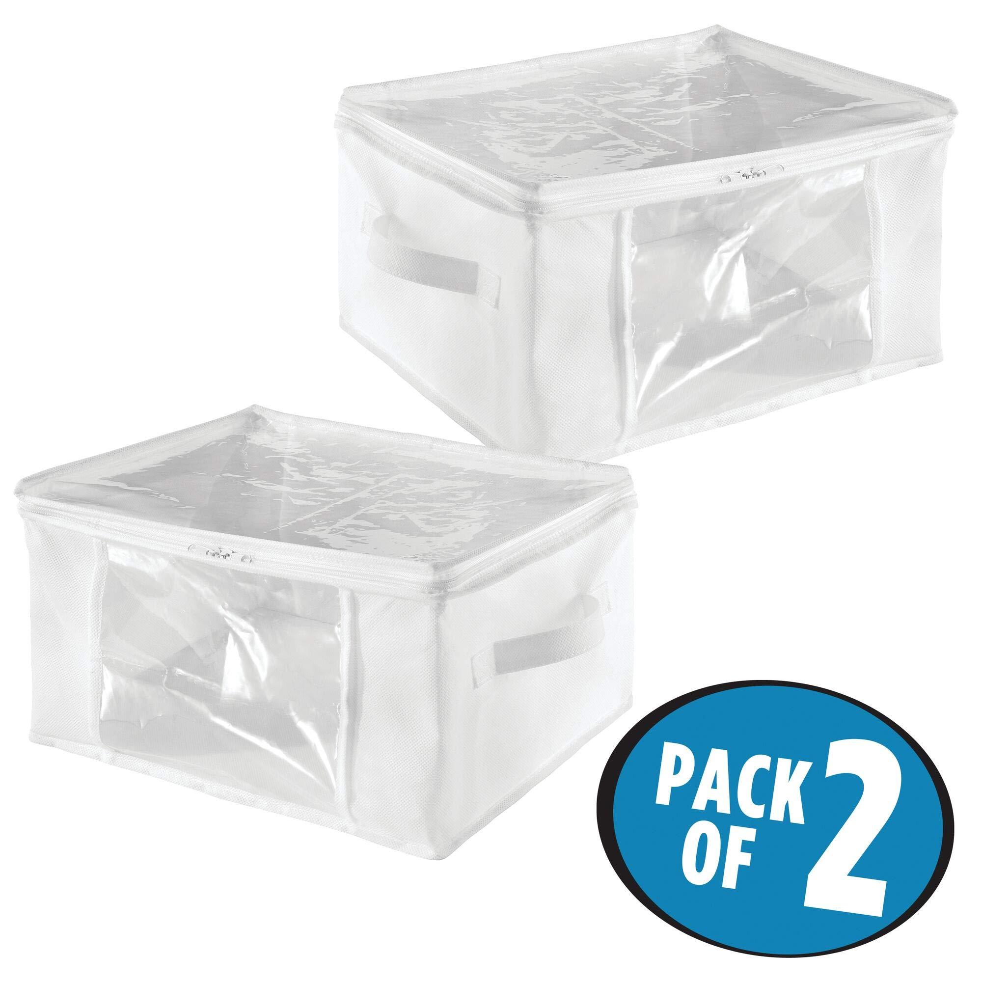 iDesign Fabric Storage Zipper Bag-Medium, 16" x 12" x 8", Set of 2, Standard 2 Count - Image 6