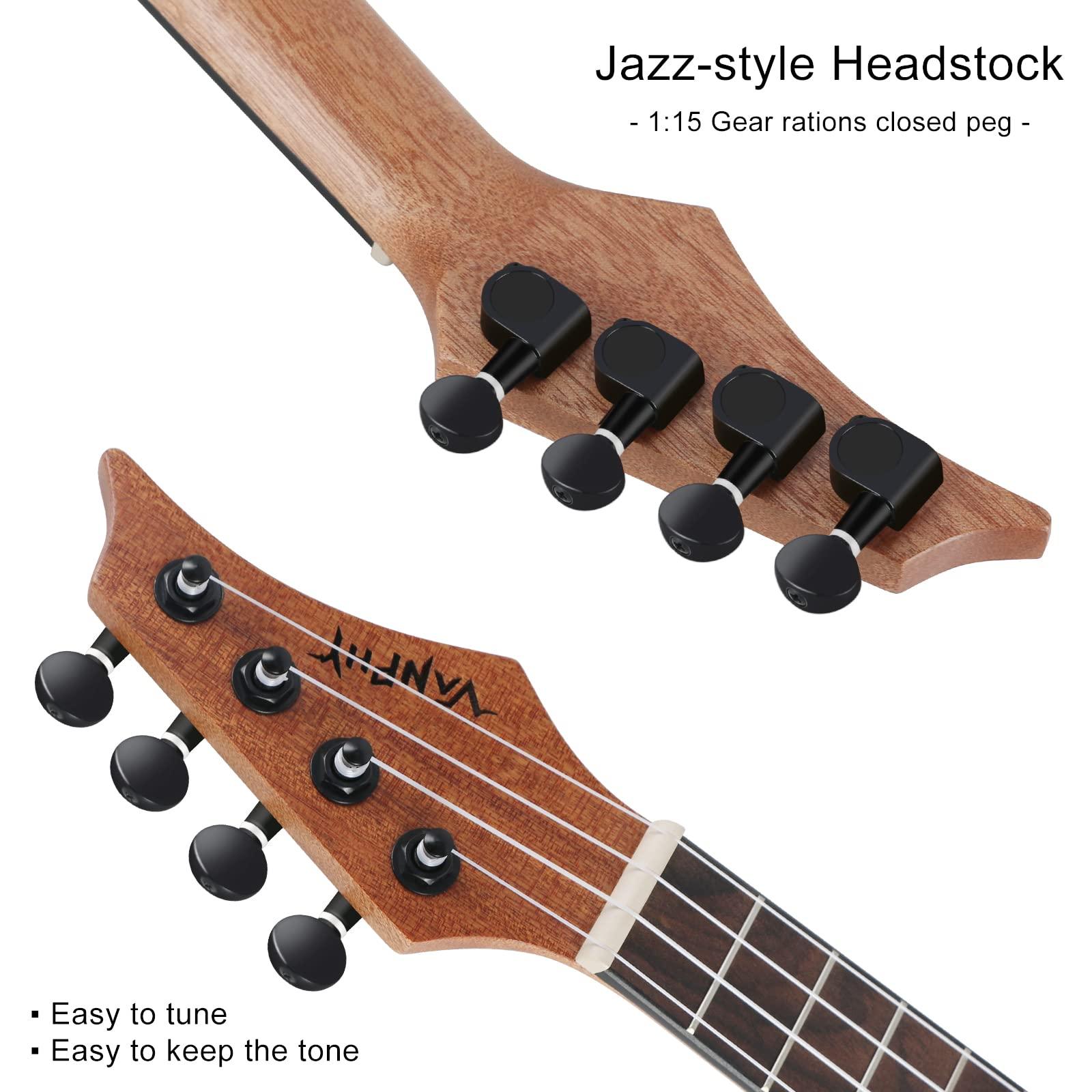 VANPHY Ukulele Concert Ukelele Professional 23 Inch Uku Sapele Ukulele for Kids Adult Beginner Hawaiian Uke Comes with Starter Ukele Kit Include Gig Bag Tuner Strap Ukelel String Picks Clean Cloth - Image 2