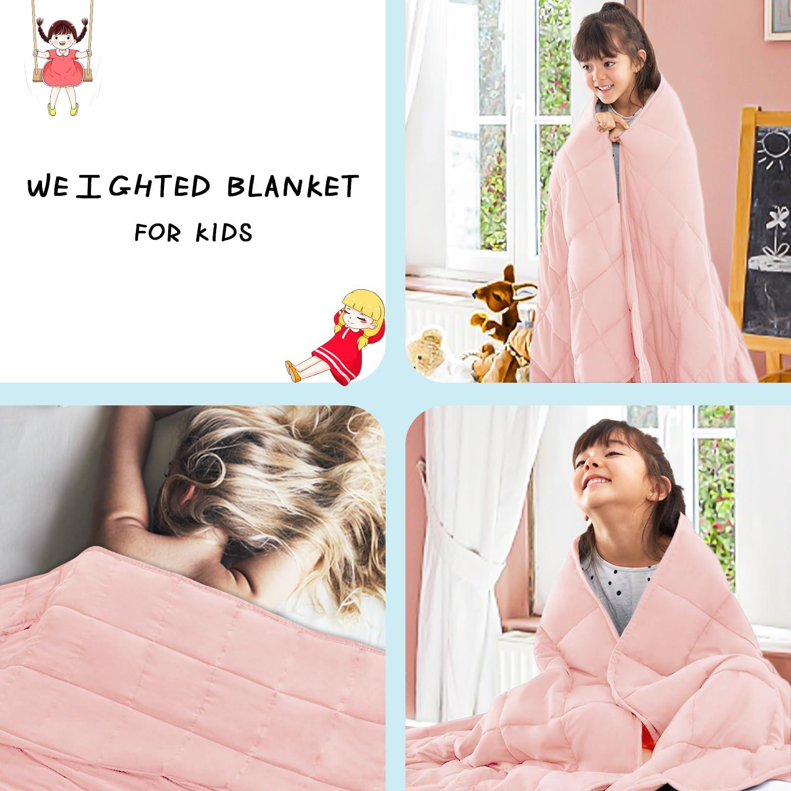 CYMULA Weighted Blanket Kids 7 Pounds (40''*60'' Throw Size) - Cooling Breathable Children Heavy Blankets Summer Winter - Ultra Microfiber Soft Comfort with Glass Beads - Gifts for Boys/Girls - Image 4