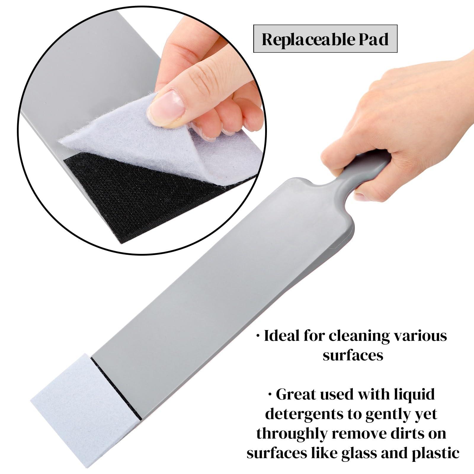 ZAVOOS 3 Pieces Window Tint Tools, Long Handle Auto Bulldozer Squeegee Scrubber Paddle Squeegee Kit, Flat Glass Scraper Cleaning Tool for Car Front Windows Rear Glass - Image 5