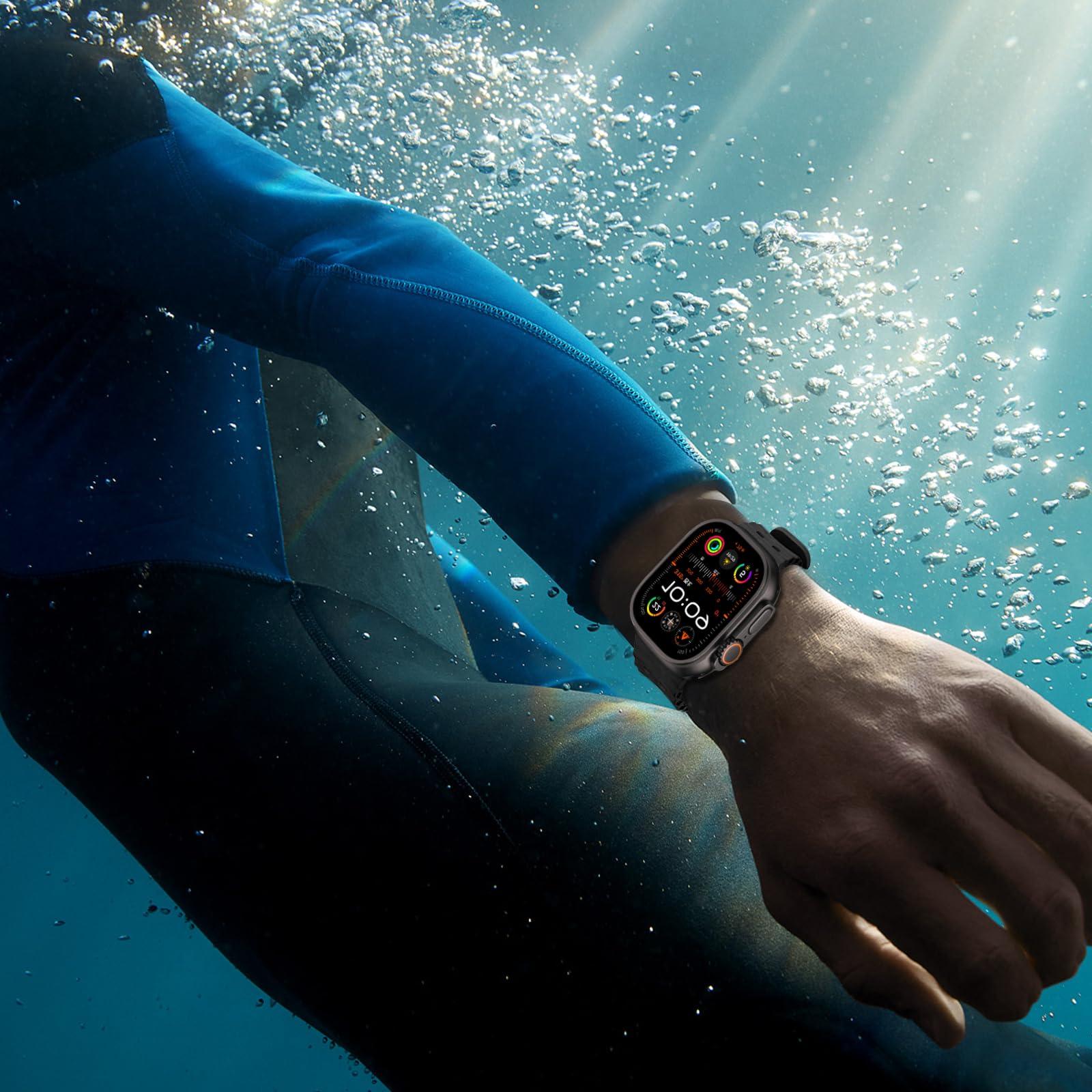 6 Pack Sport Bands - Compatible with Apple Watch Ultra/Ultra 2/Series 4/5/6/7/8/9 44mm 45mm 46mm Men/Women Breatherable Trail/Alpine/Ocean Bands - Image 6