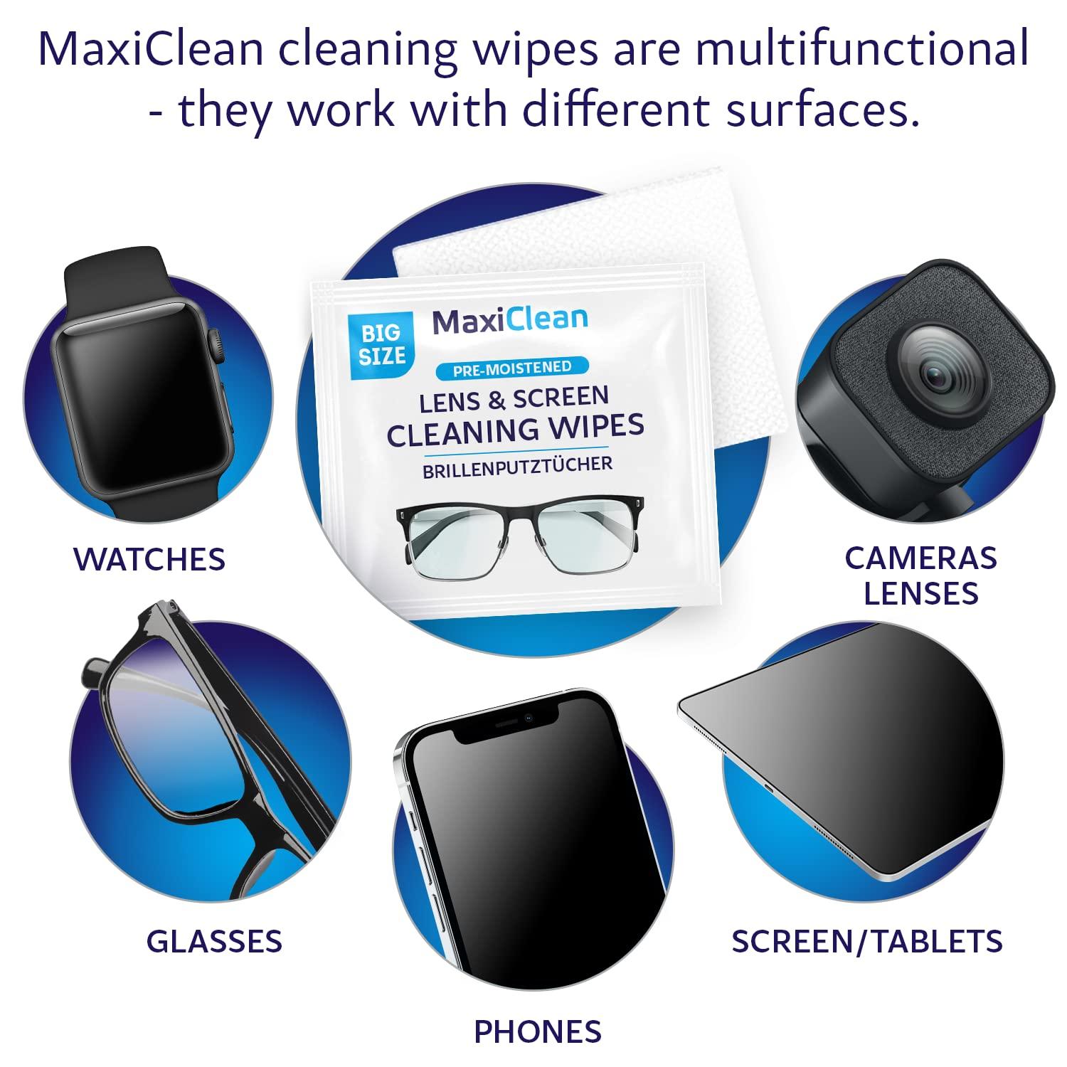 Glasses Wipes Lens Cleaner - Lens Wipes for Eyeglasses - 400 Pre-moistened Individually Wrapped Wipes for Eye Glasses, Electronics, Phone, Computer, Laptop Screen - Camera Lens Cleaner - Made in EU - Image 3
