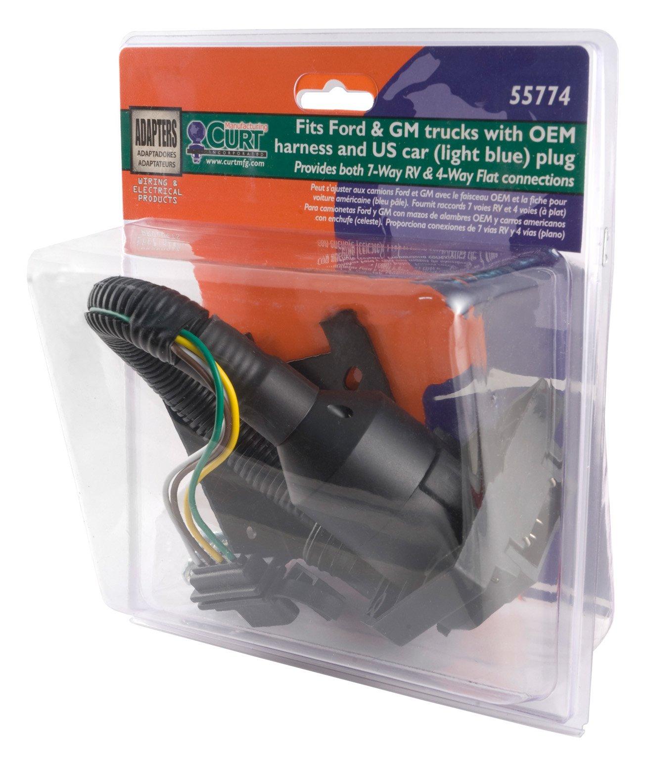 CURT 55774 Dual-Output Vehicle-Side 7-Pin, 4-Pin Connectors, Factory Tow Package and USCAR Socket Required - Image 9