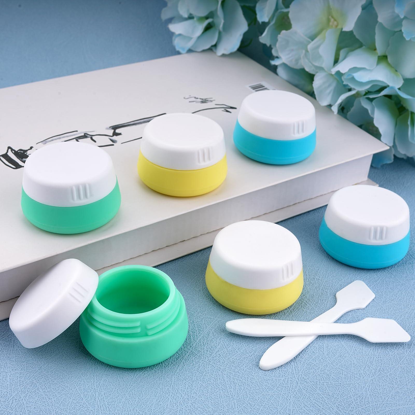 Kitchen GIMS Travel Containers for Toiletries 6 Pack 0.7oz TSA Approved Size Silicone Jars With Lids Leak-proof Accessories for Cosmetic Makeup Cream - Image 2