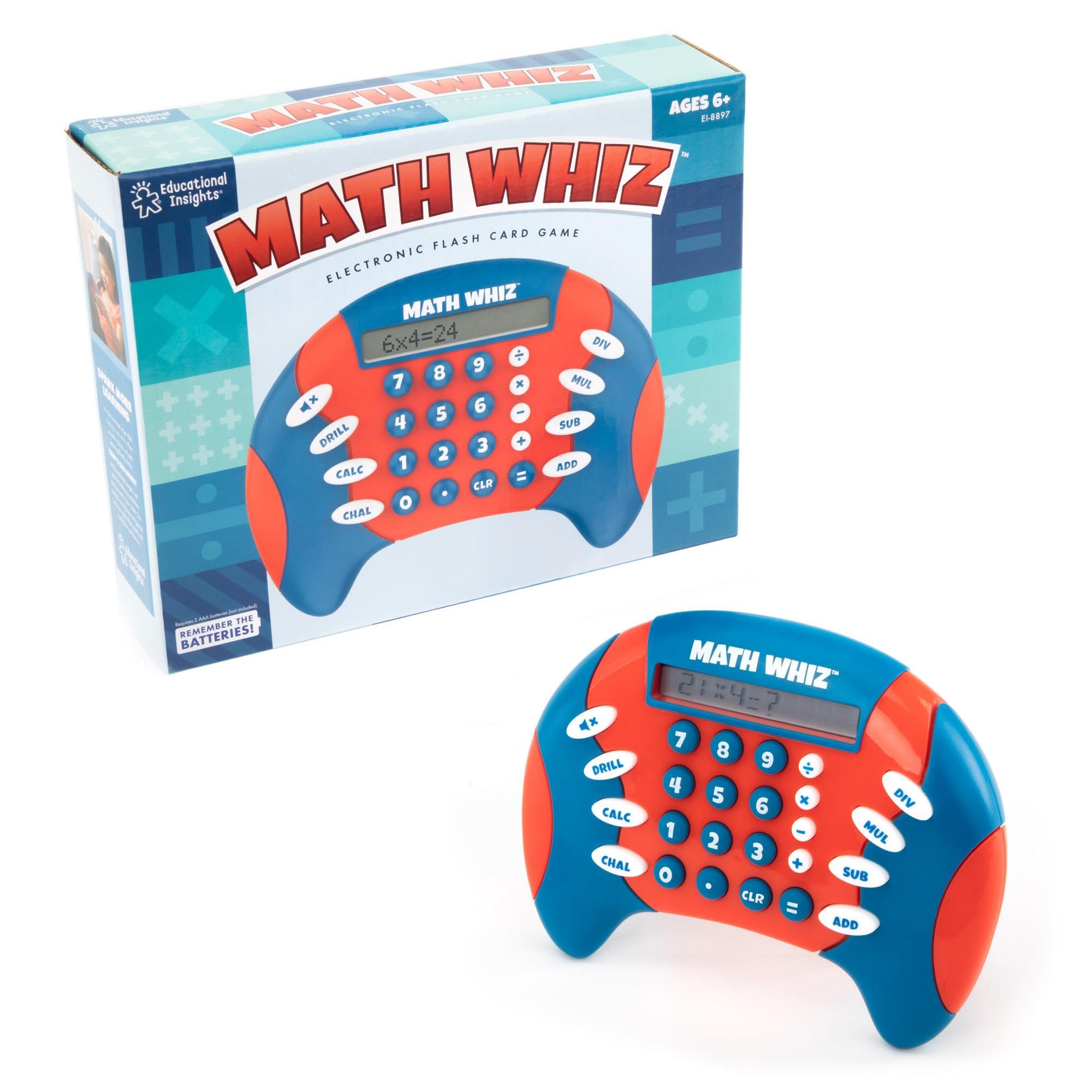 Educational Insights Math Whiz - Electronic Math Games, Addition, Subtraction, Division, and Multiplication Game, Handheld Games for Kids, Interactive STEM Learning Tools for Ages 6+ - Image 3