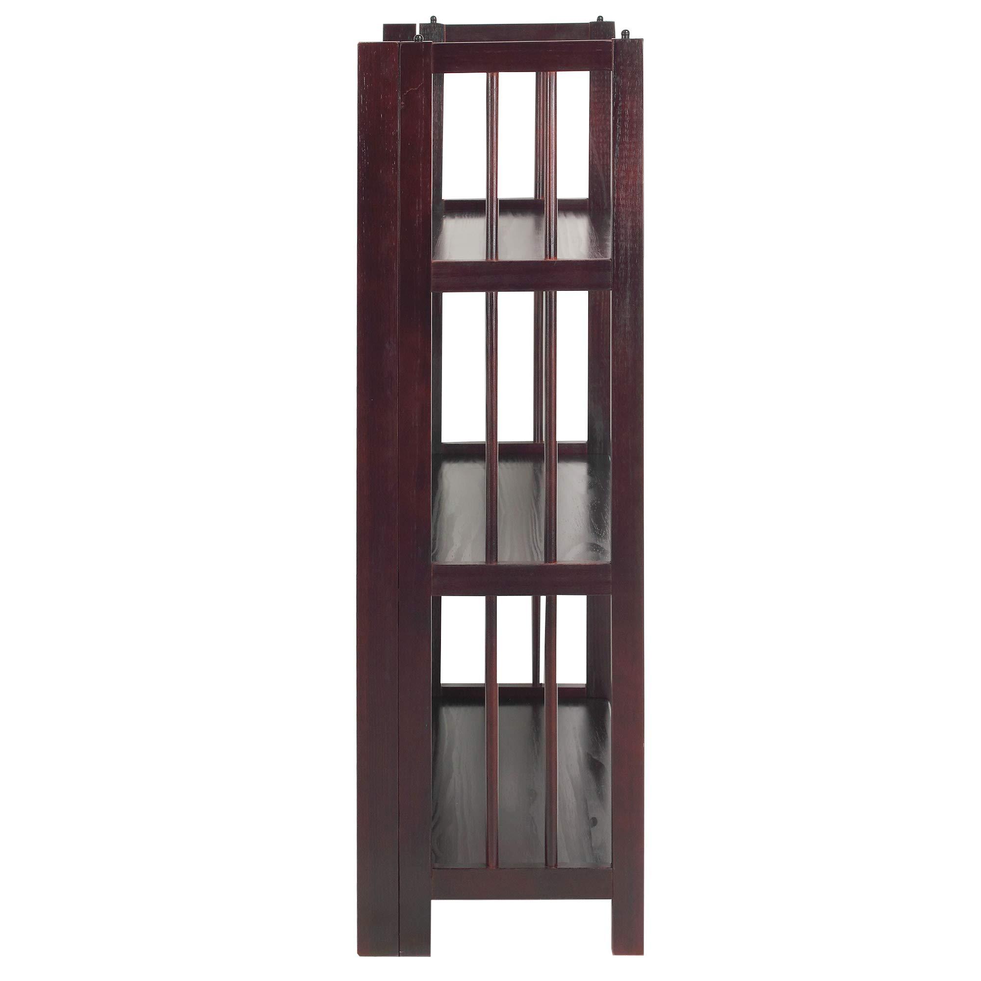 Casual Home 3 Shelf Folding Stackable Bookcase, 27.5" Wide, Espresso - Image 7