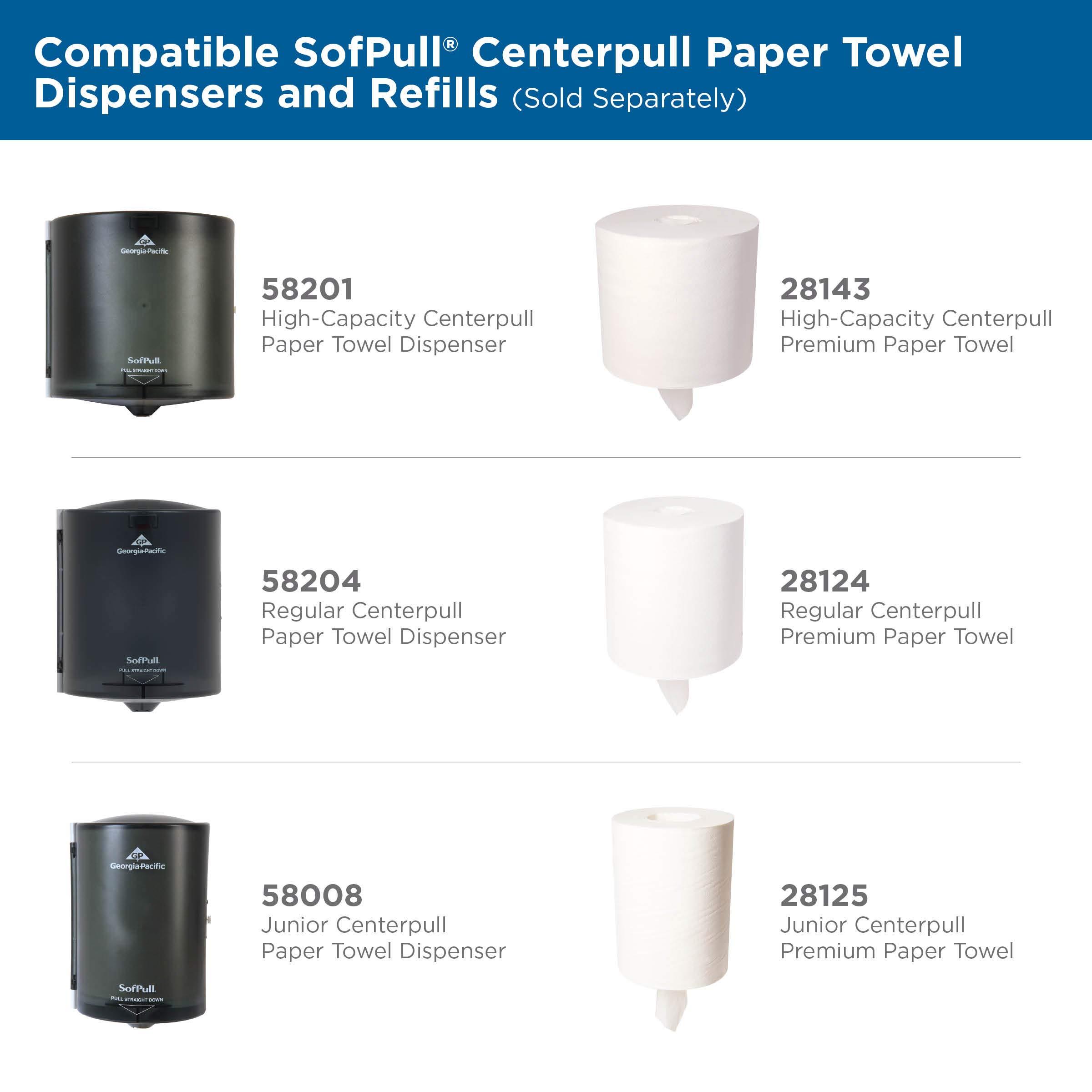 SofPull Centerpull Regular Capacity Premium Paper Towel, White, 28124, 324 Sheets Per Roll, 6 Rolls Per Case - Image 3