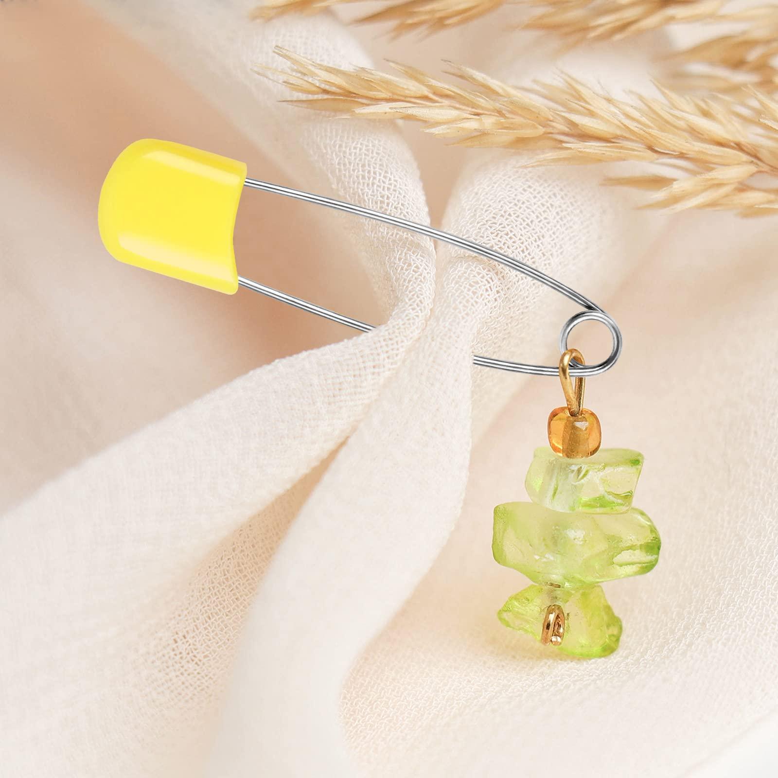 Joyberg 100 Pcs Diaper Pins, Baby Safety Pins, Diaper Pins for Cloth Diapers, Heavy Duty, Stainless Steel, ABS Plastic, Colorful (Red, Yellow, Pink, Blue, Green, Purple), 2.2in, Safe Locking Closures - Image 7