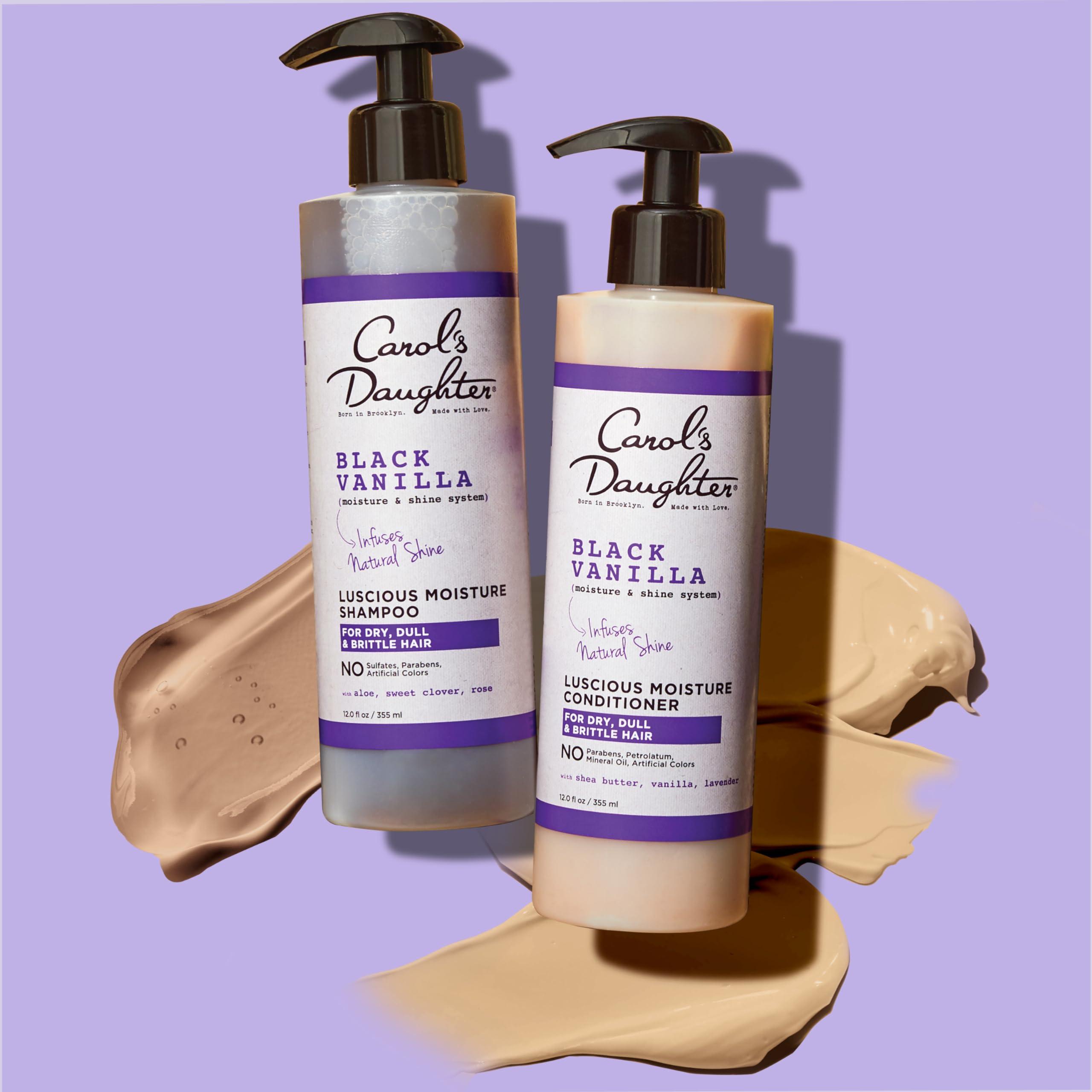 Carol's Daughter Black Vanilla Sulfate Free Shampoo and Conditioner Set for Curly, Wavy or Natural Hair, Moisturizing Hair Care for Dry, Damaged Split Ends, 1 Kit - Image 5