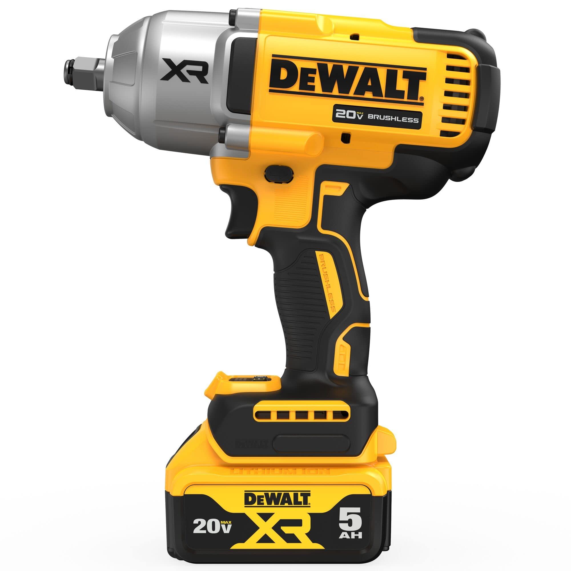DEWALT 20V MAX Cordless Impact Wrench Kit, 20V MAX, 1/2" Hog Ring With 4-Mode Speed, Includes Battery, Charger and Kit Bag (DCF900P1) - Image 4
