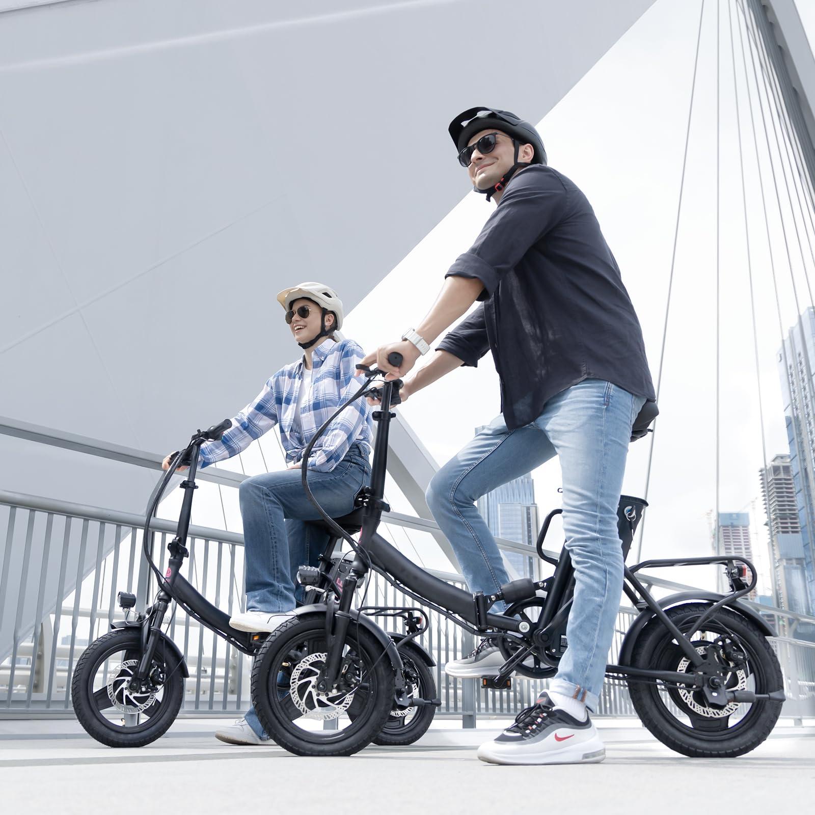 Windone S14/S16 Electric Bike for Adults, Max 19/22 MPH Speed & 28/50 Miles Range (PAS), 500W/750W Peak Motor, Foldable, Lightweight, Shock Absorbers, UL 2849 Certified Ebike - Image 8