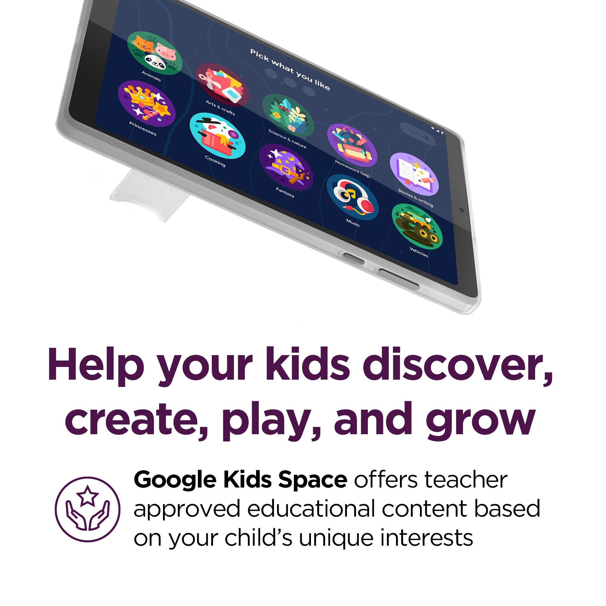 Lenovo Tab M8 Gen 4-2024 - Family Tablet - Google Kids Space - 8" HD Touch Display - 2 GB Memory - 32 GB Storage - MediaTek Helio A22 - Arctic Grey - Folio with Stand - Image 4