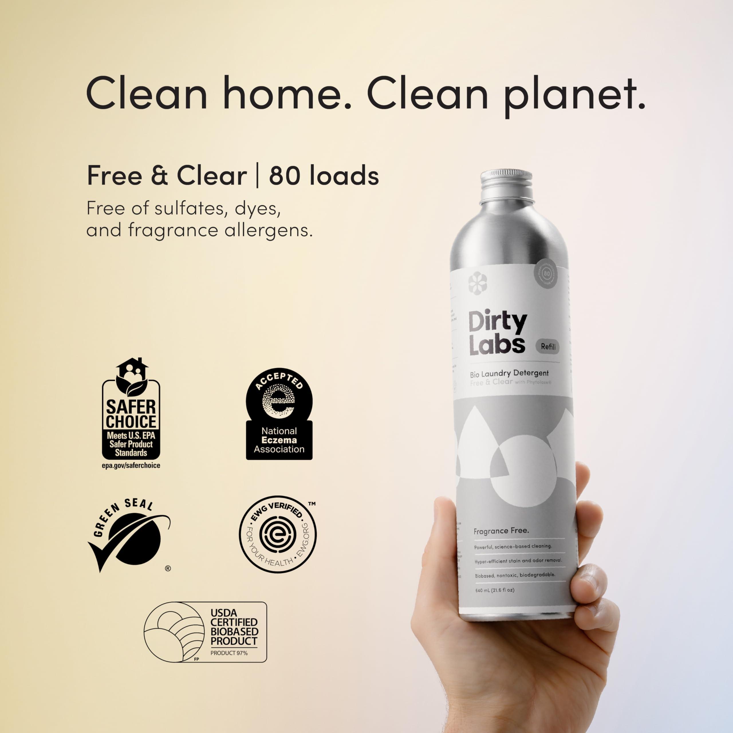Dirty Labs | Scent Free | Bio Enzyme Liquid Laundry Detergent | 80 Loads (21.6 fl oz) | Hyper-Concentrated | High Efficiency & Standard Machine Washing | Nontoxic, Biodegradable | Stain & Odor Removal - Image 3