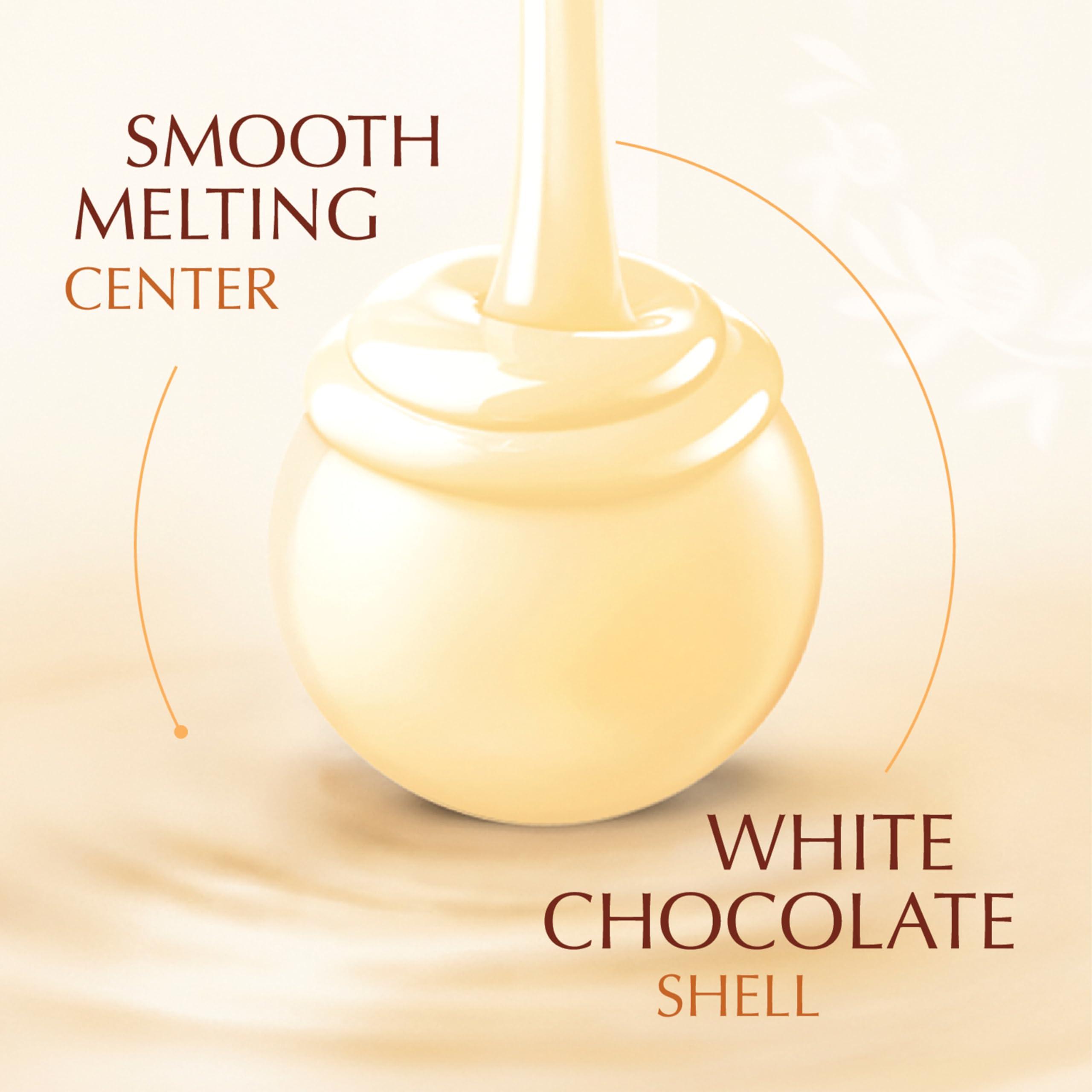 Lindt LINDOR White Chocolate Candy Truffles, White Chocolate Candy with Smooth, Melting Truffle Center, 25.4 oz., 60 Count - Image 3