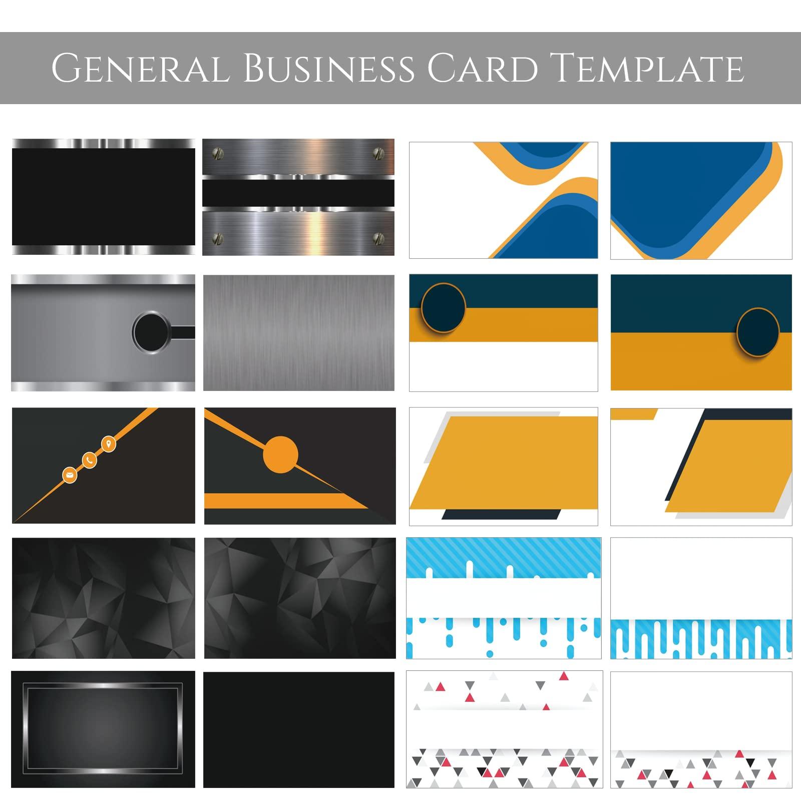 Custom Business Cards Personalized Business Cards for Small Business 300gsm Matte Paper Front & Back Sides Printed 3.5" x 2" - General Template - Image 4