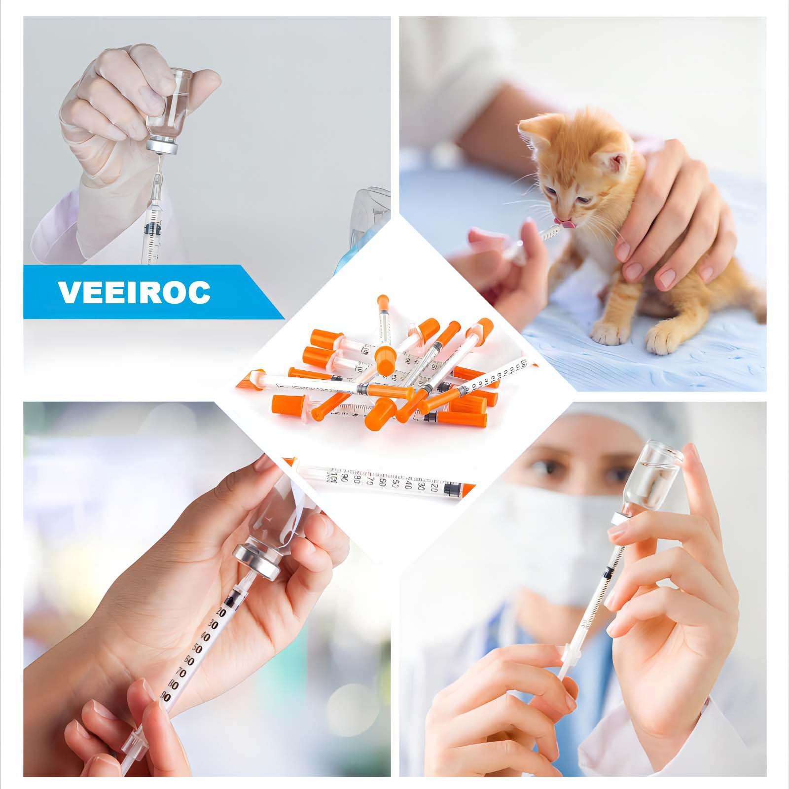 U-100 Syringes with Needle - 31G 1cc 5/16 Inch(8mm) Disposable Syringe, Individual Wrapped, 30PACK (1CC 31G 5/16"-30PACK) - Image 6