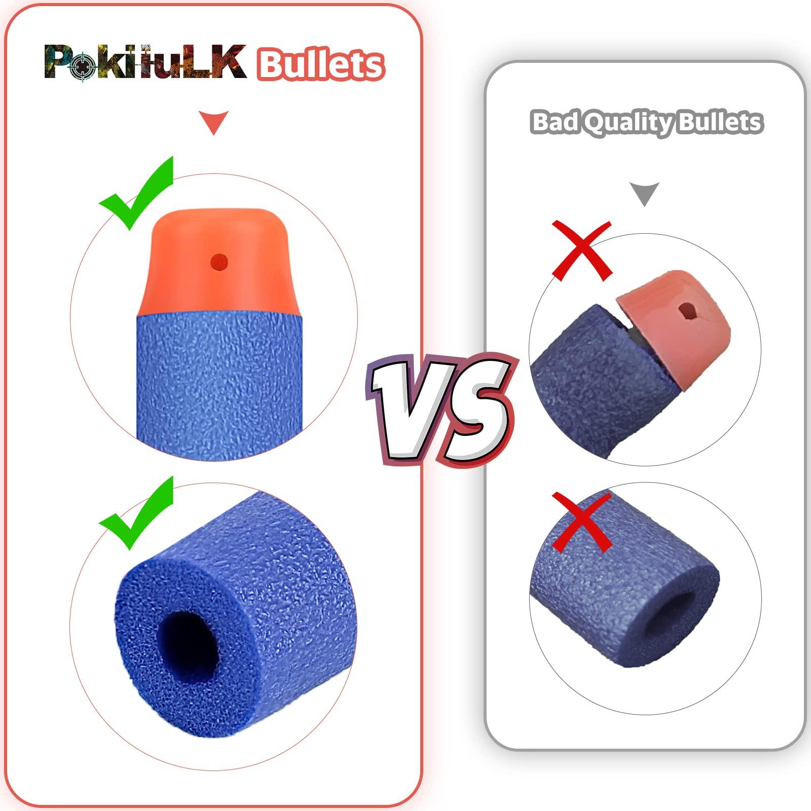Pokiiulk Refill Darts Bullets Compatible with Nerf Guns N-Strike Elite Series, 300PCS Refill Darts Premium Foam Bullets Pack with Portable Storage Bucket - Image 7