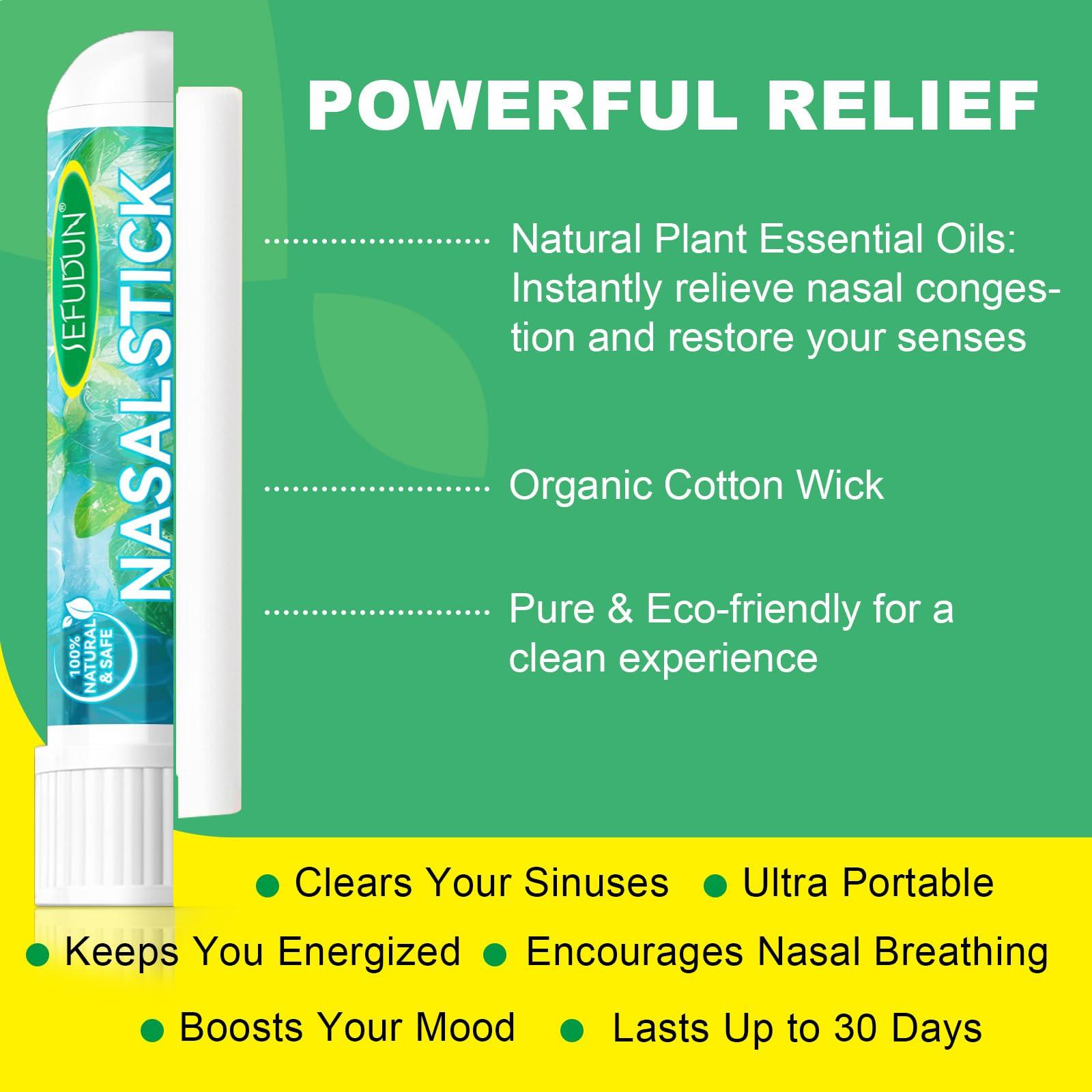 NIFEISHI Nasal Stick Boost Energy Set, Nose Inhaler Stick, Nasal Stick Inhaler for Daily Refreshment, Natural Mint Nasal Sticks for Breathing, 4pcs - Image 4