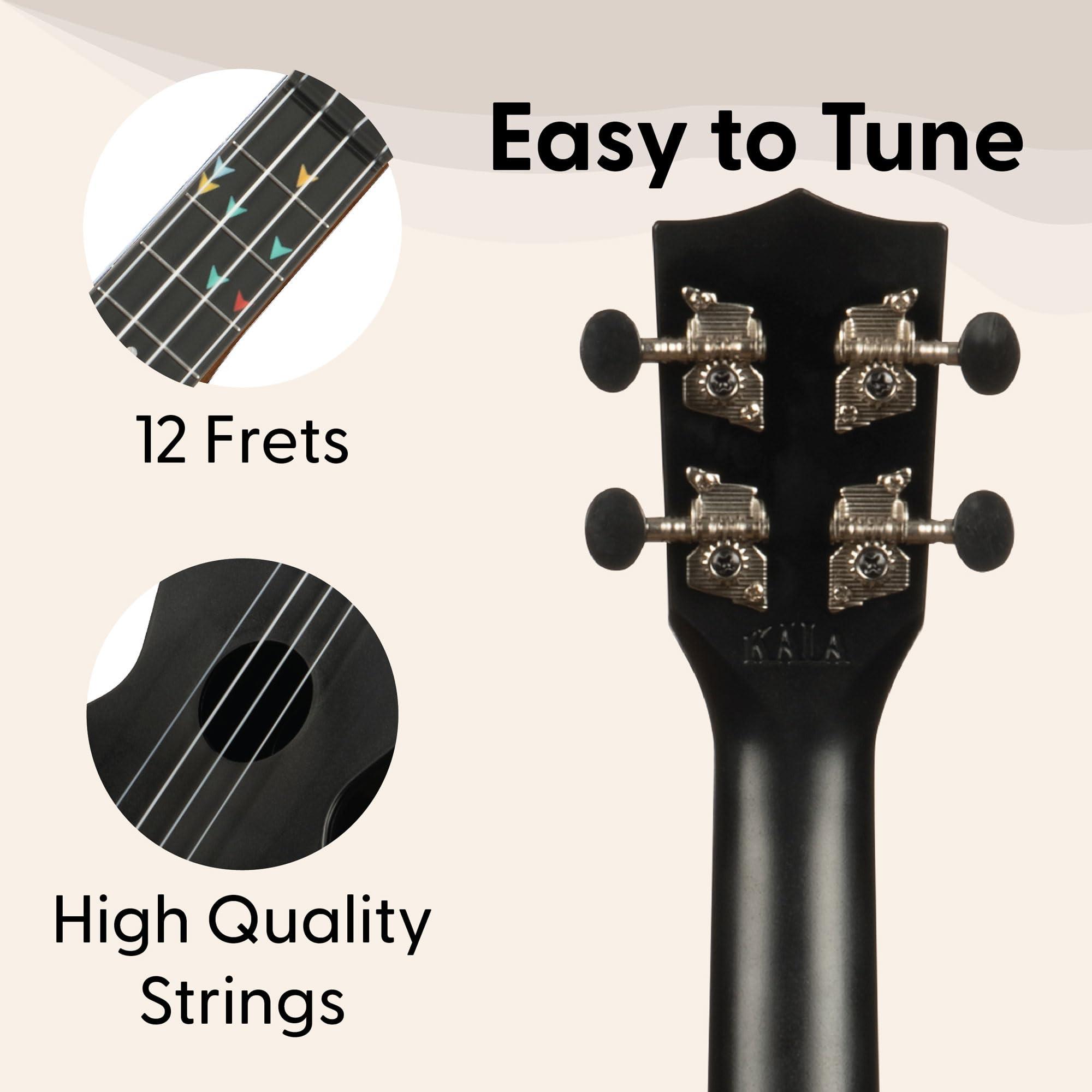 Kala Brand Music Co., 4-String Ukulele, Black, Soprano (Kala-LTP-CC-S) - Image 5
