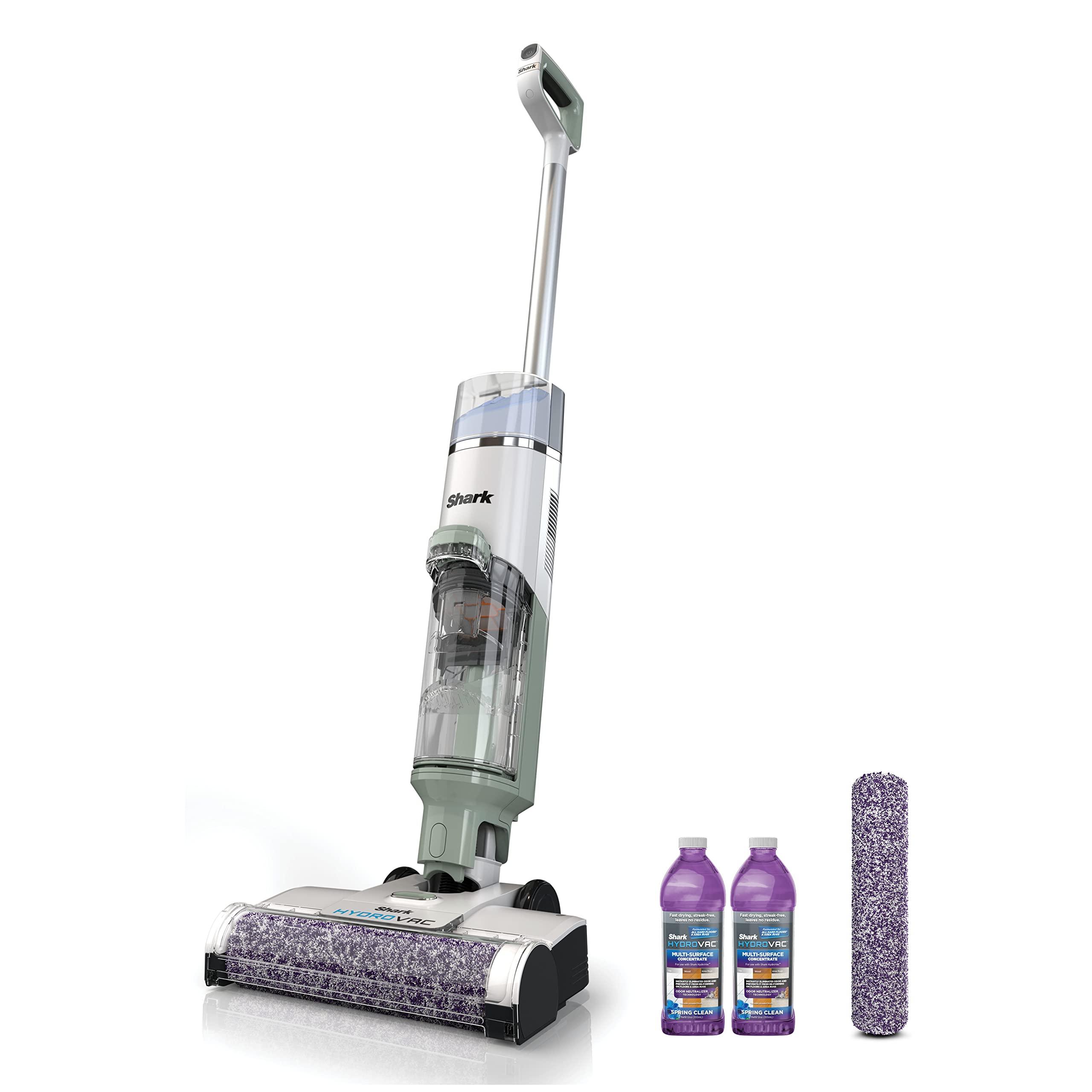 Shark AW302 HydroVac Cordless Pro XL 3-in-1 Vacuum, Mop & Self-Cleaning System with 2 Brushrolls & 2 Solutions for Multi-Surface Cleaning, for Hardwood, Tile, Area Rug & More, Tea Green