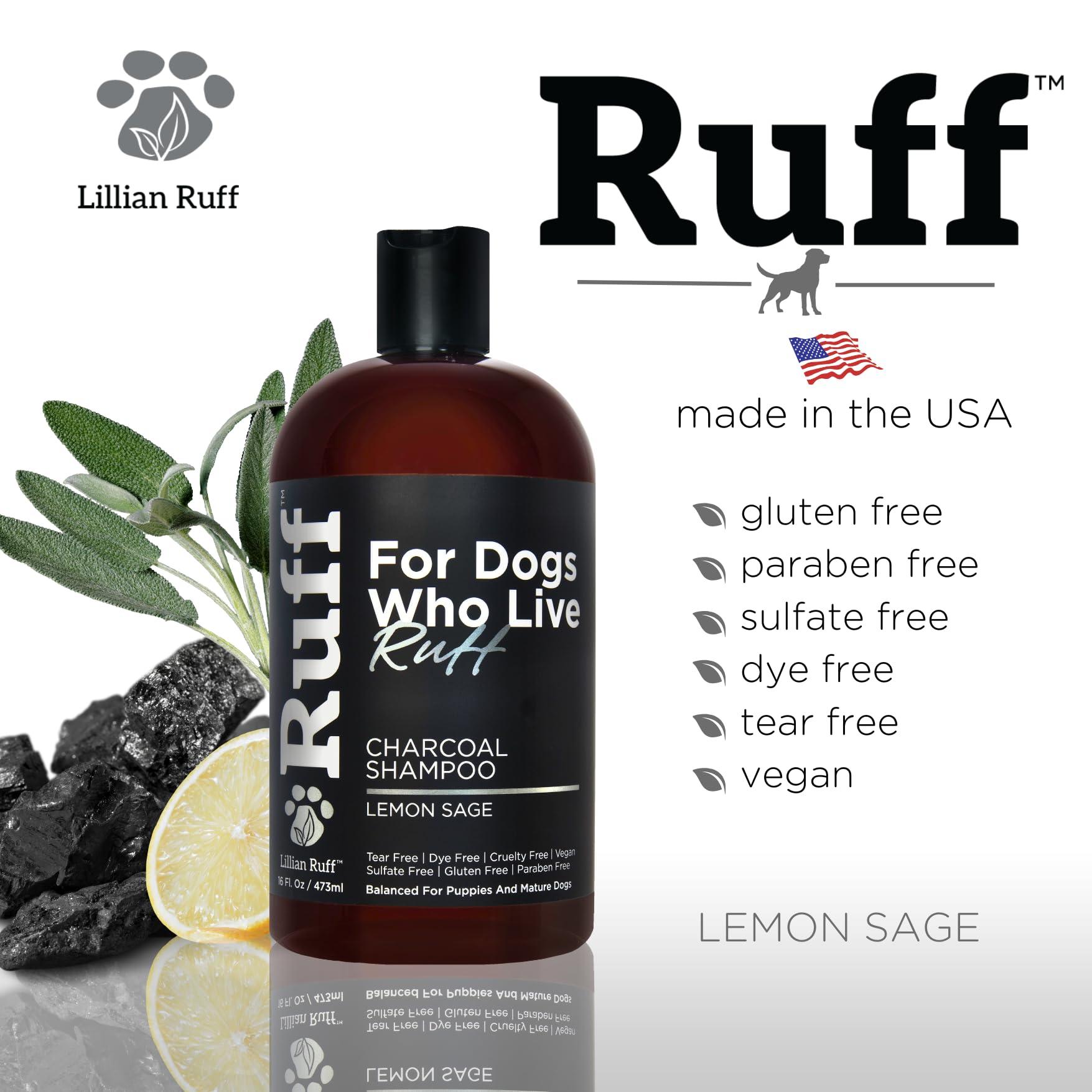 Ruff by Lillian Ruff Activated Charcoal Pet Shampoo – Deep Cleanser, Deodorizer, Stain Remover – Lemon Sage Scent, pH Balanced, Hydrate Dry Itchy Skin – Safe for Puppies & Mature Dogs - Image 5