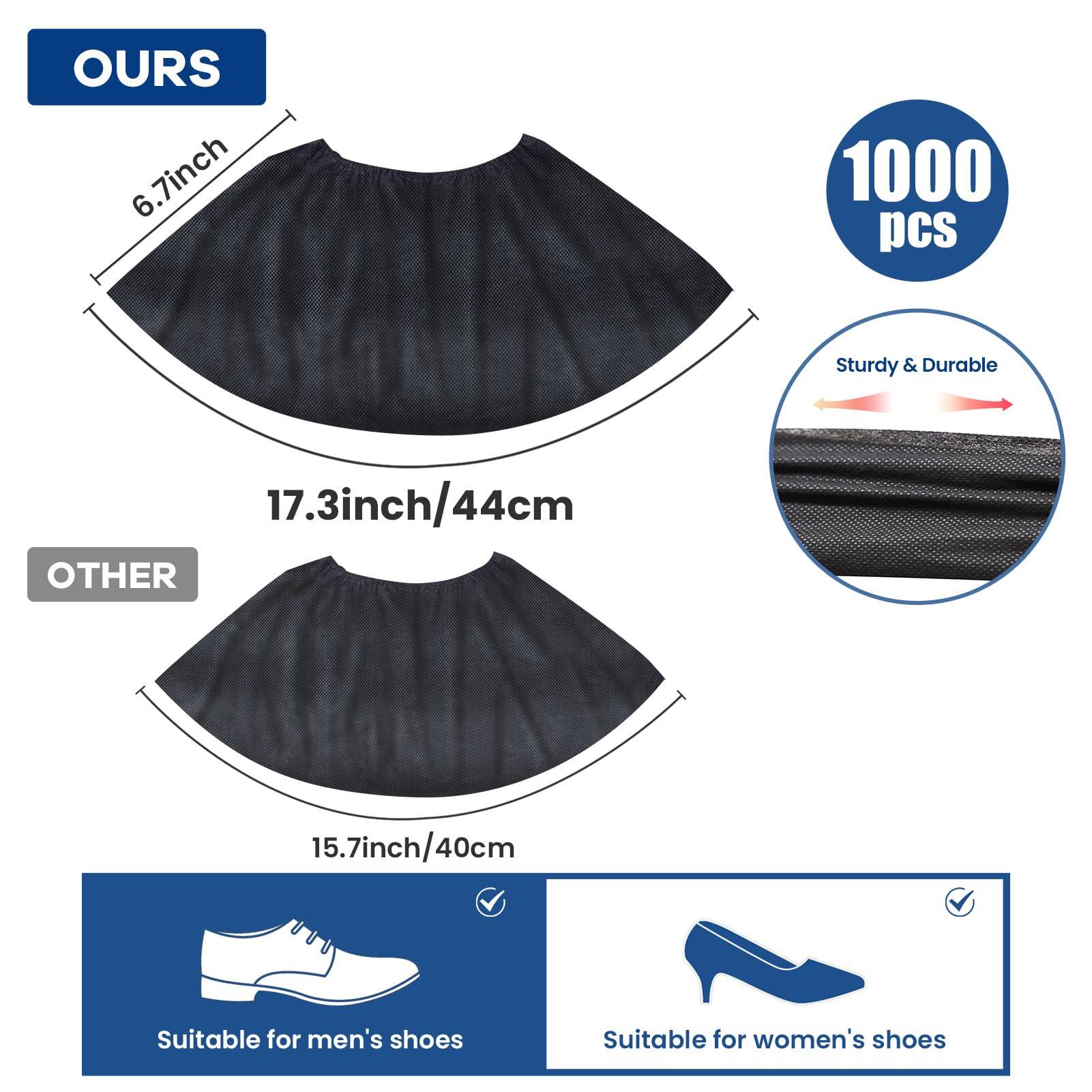 1000 Pack Shoe Covers Disposable Non Slip Shoe Booties Covers X-Large Durable Shoe & Boot Covers Premium Non-Woven Fabric Boot Covers for Indoors Booties Shoes Protectors Coverings(500 Pairs) - Image 2