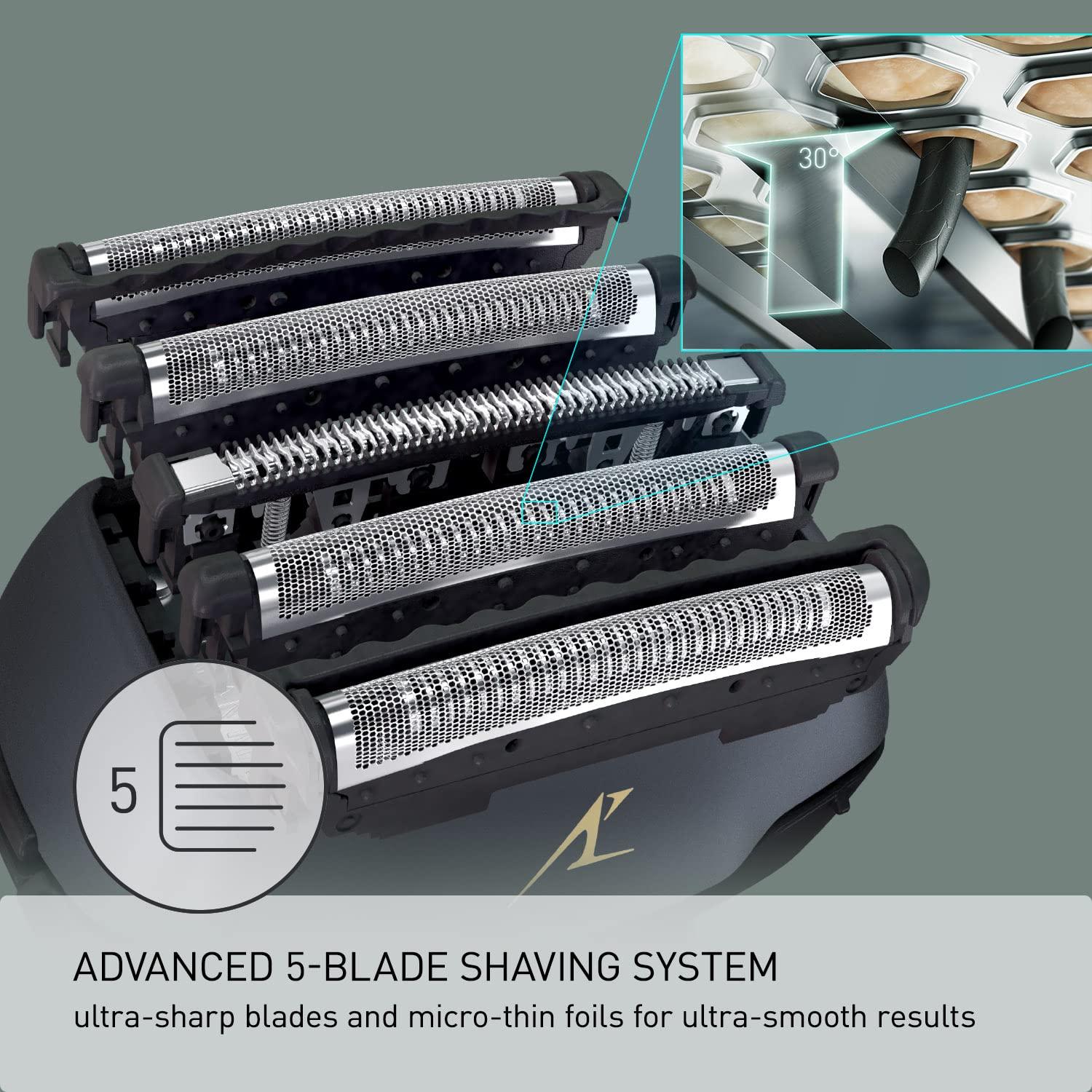 Panasonic ARC5 Electric Razor for Men with Pop-up Trimmer, Wet Dry 5-Blade Electric Shaver with Intelligent Shave Sensor and 16D Flexible Pivoting Head - ES-LV67-K (Black) - Image 3