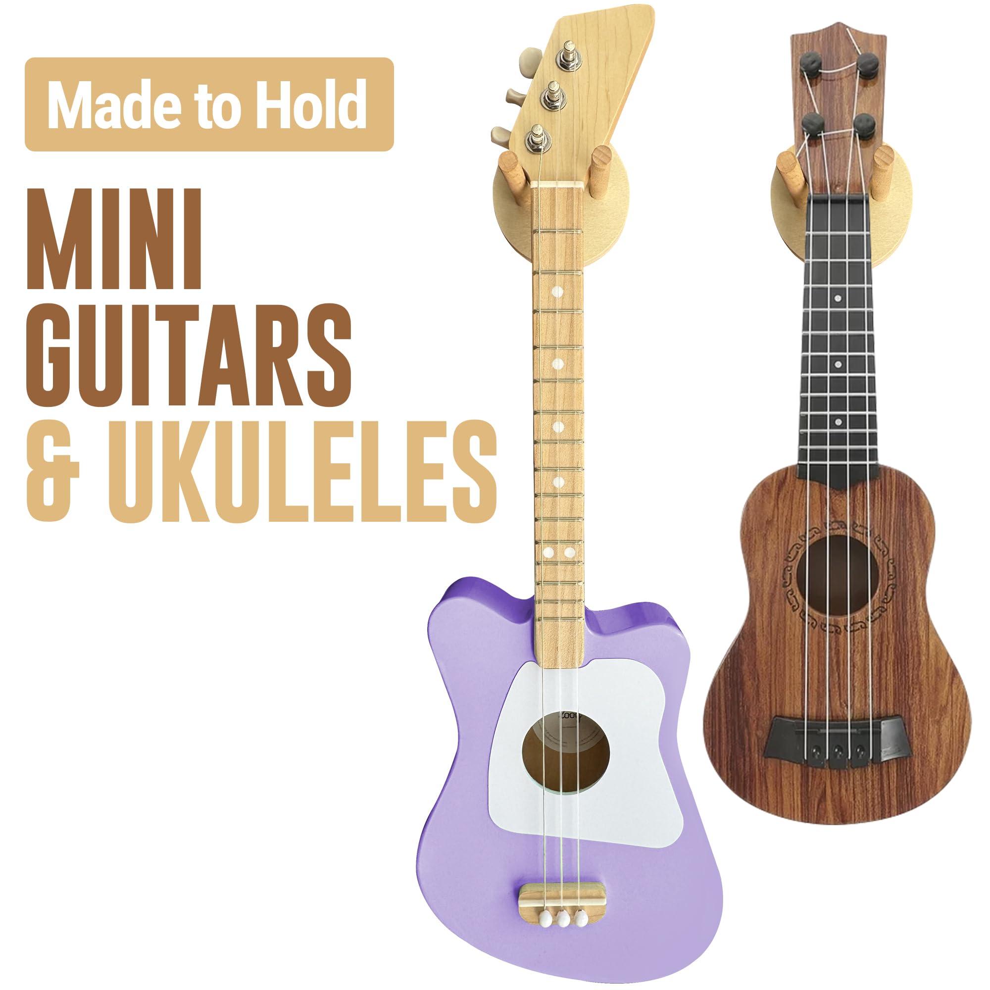 Samorillo [2 Pack] Wall Mounts for Mini Guitars & Ukuleles - Wooden Hooks With Mounting Hardware - Install in Minutes and Hang With Confidence - Image 4