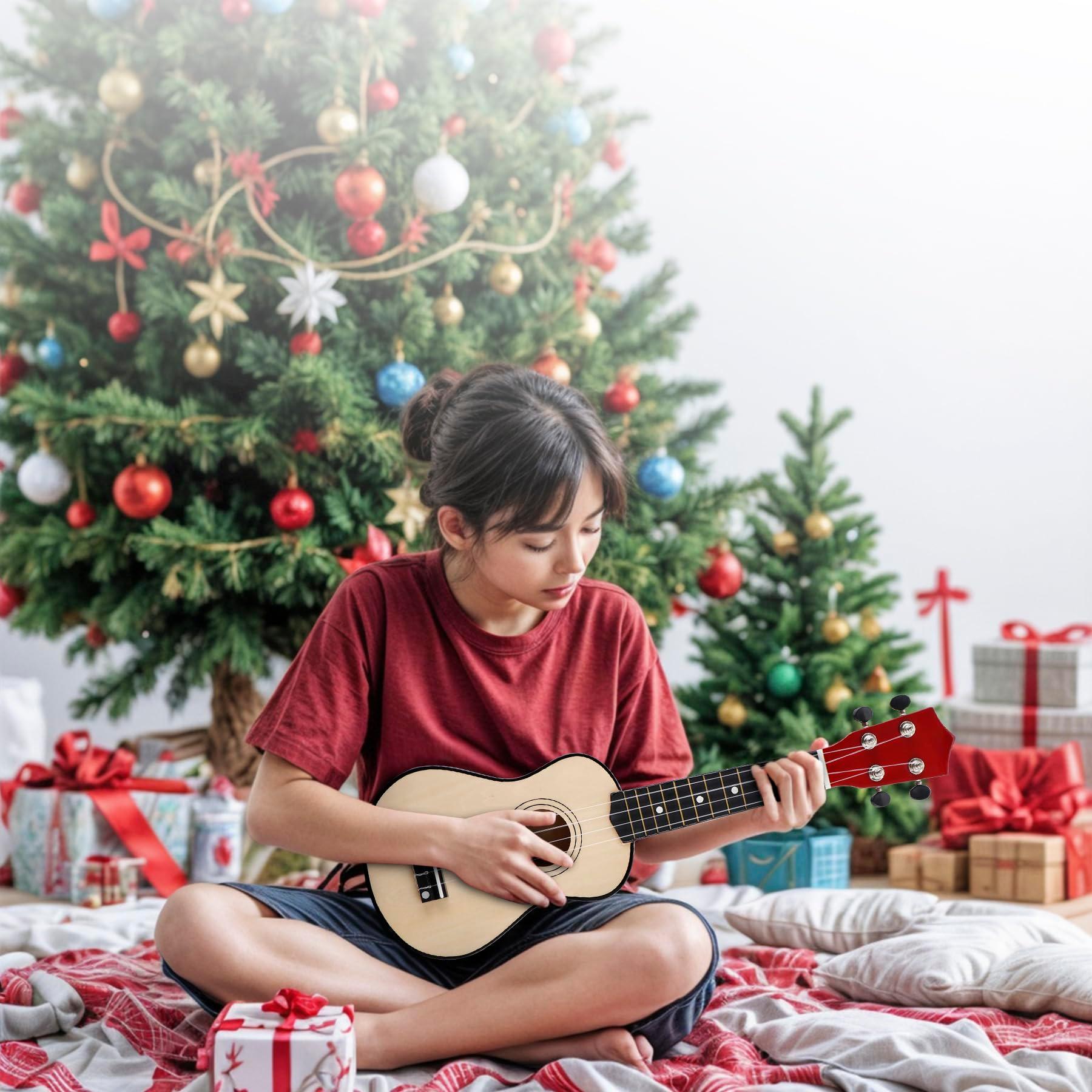 Saicool Soprano Ukulele Beginner Kit, 21 Inch Ukelele with Gig bag and Digital Tuner for Beginners, Natural - Image 2