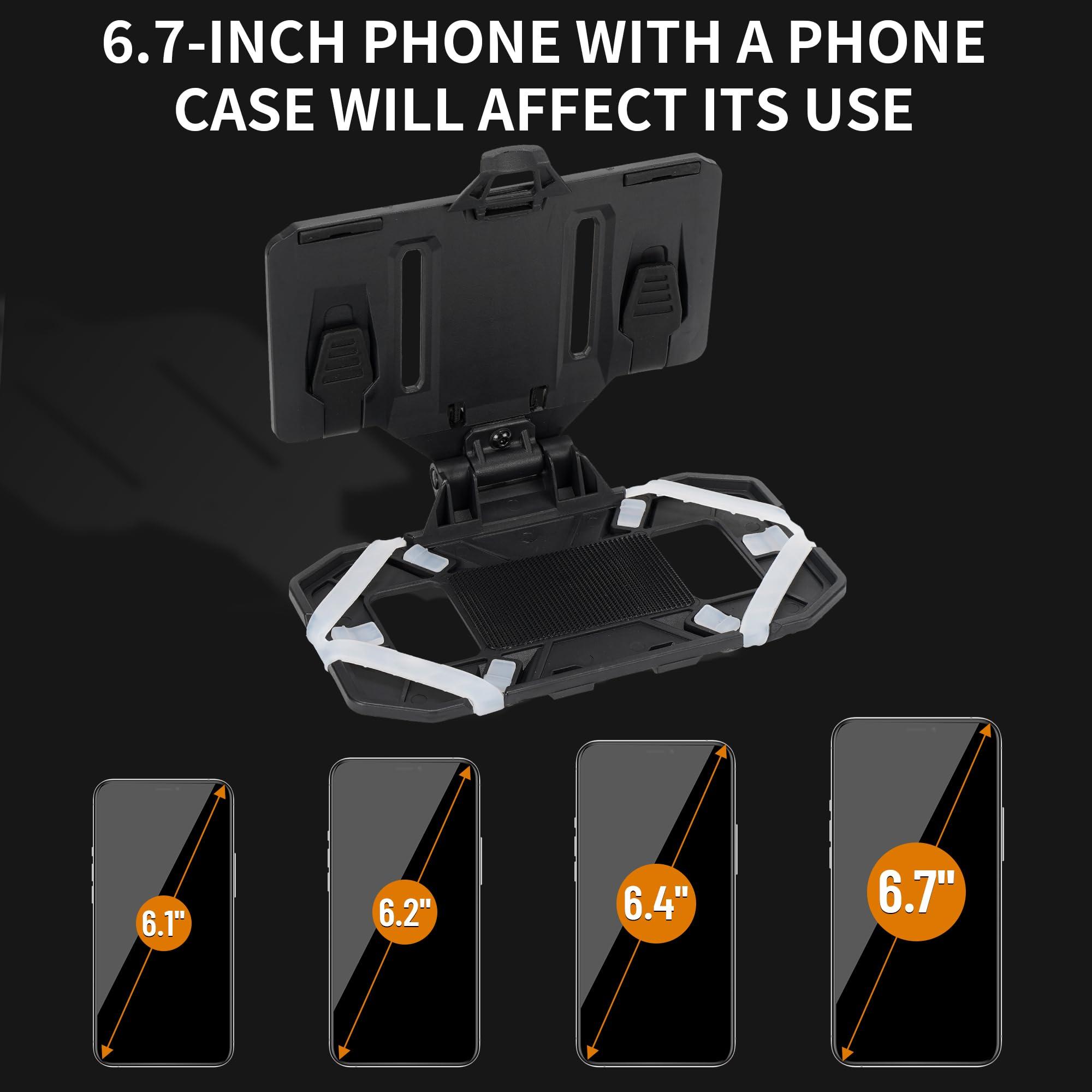 SIVIGEAR Tactical Molle Phone Holder for Plate Carrier Vest, Quick Release & Adjustable Phone Mount, Compatible with 4.7-6.7 inch Smart Phones, Durable Tactical Accessories for Outdoor Enthusiasts - Image 3