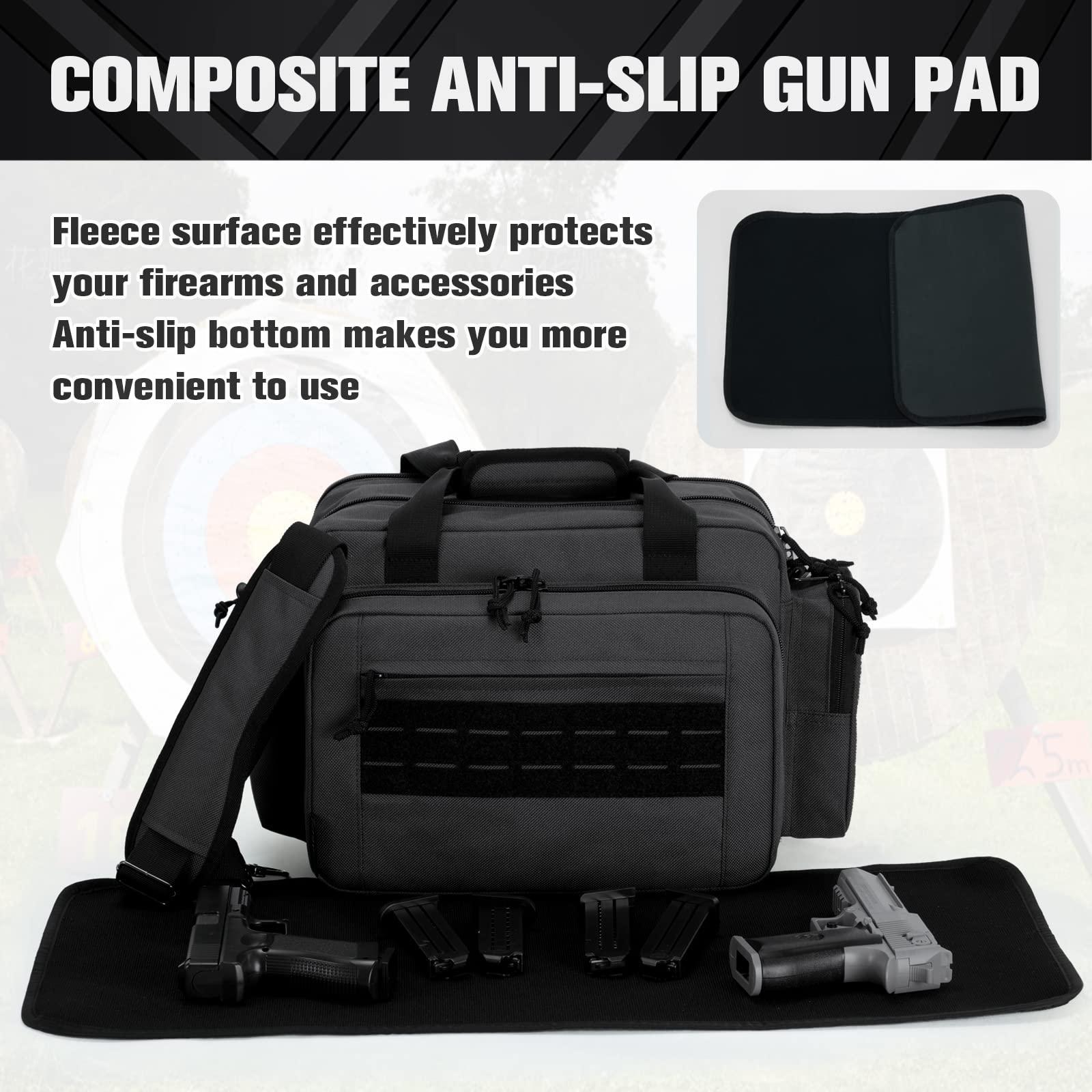 VEAGIA Range Bag,Pistol Case,Gun Range Bags For Handguns And Ammo Pouch 2 Pistols Soft Carrying Shooting Bag - Image 4