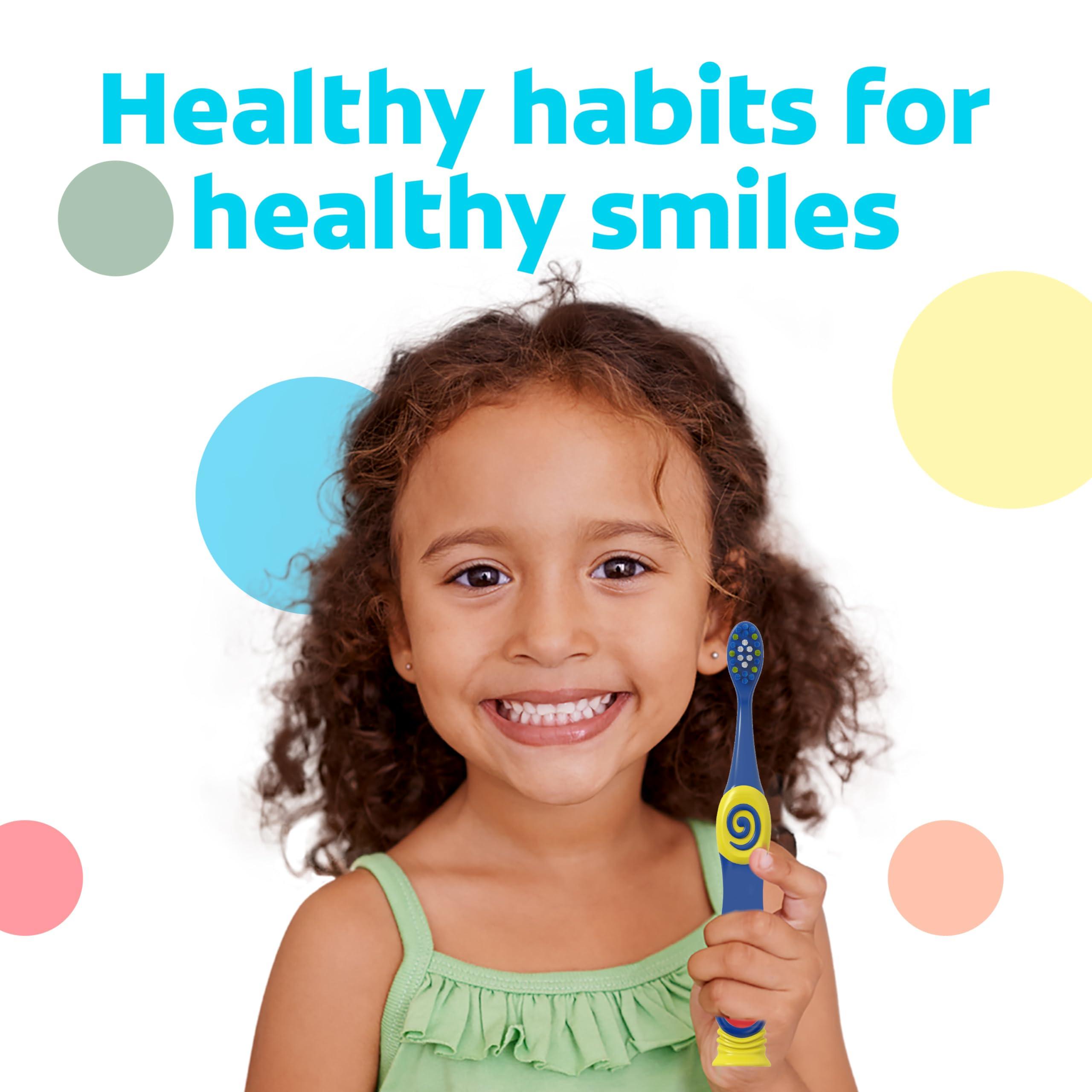 Colgate Bluey Extra Soft Toothbrush for Kids, Kids Toothbrush Pack with Built in Suction Cup Toothbrush Holder, Designed for Children Ages 2 and Up, Extra Soft Bristles, 2 Count (Pack of 1) - Image 5
