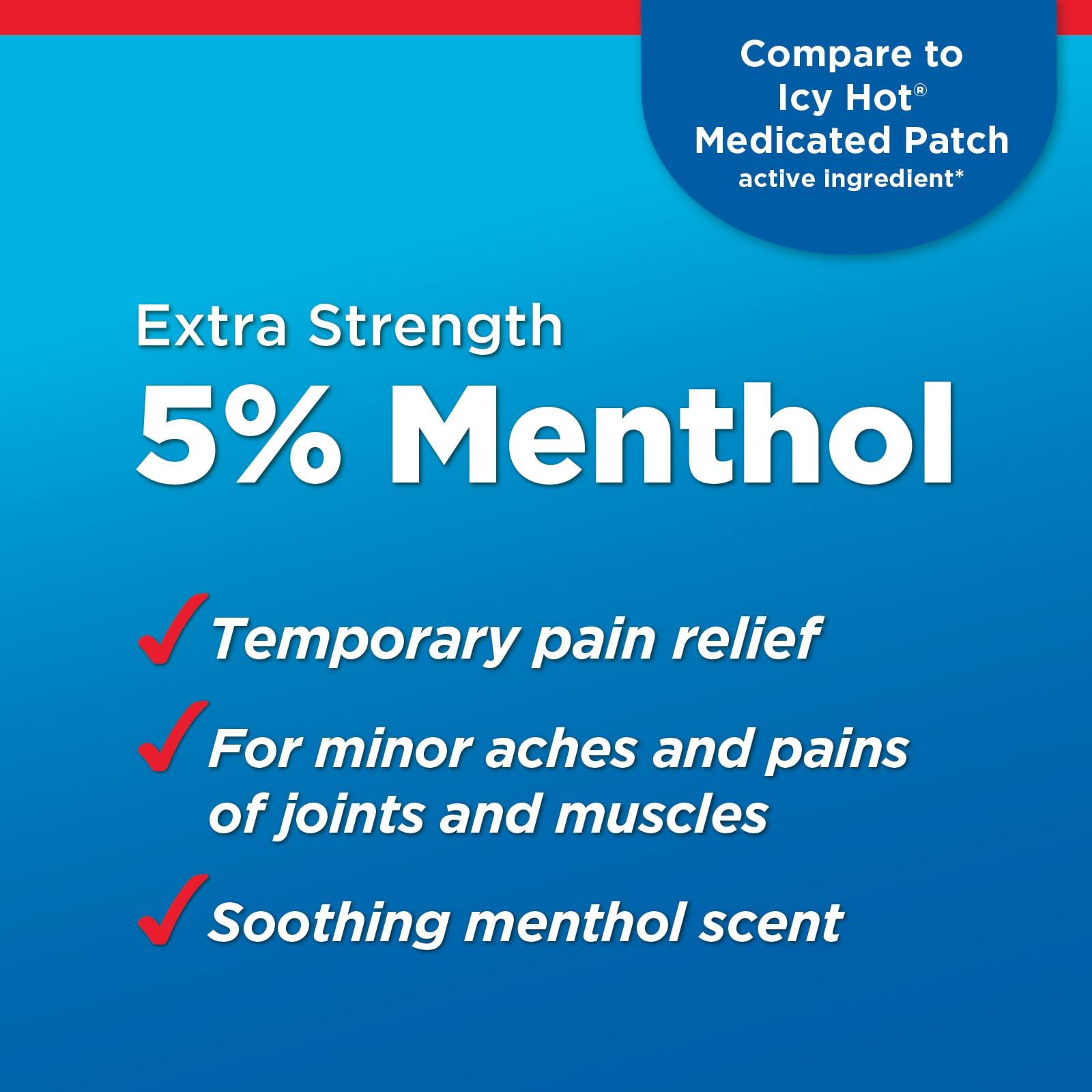 Amazon Basic Care Medicated Cold Hot 5% Menthol Patch, 7.87” x 3.93”, 15-Count Box (Previously HealthWise) - Image 4