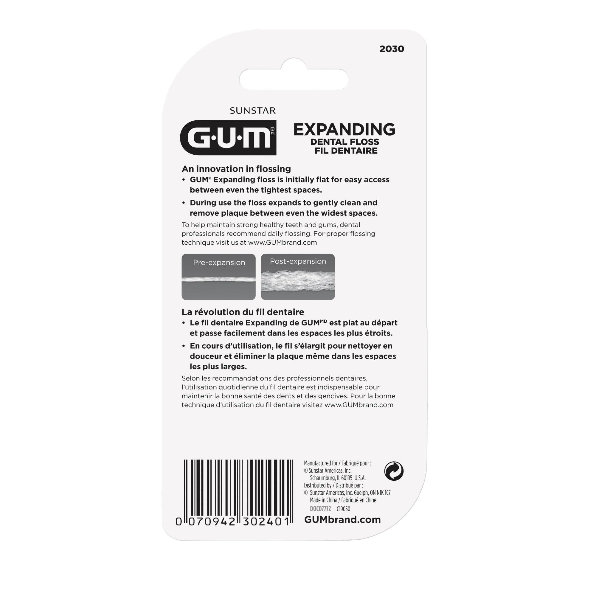 Expanding Dental Floss - Waxed Woven Floss - Effe Countive Plaque Removal for Tight Teeth - Unflavored, 1 Count (Pack of 6) - Image 6