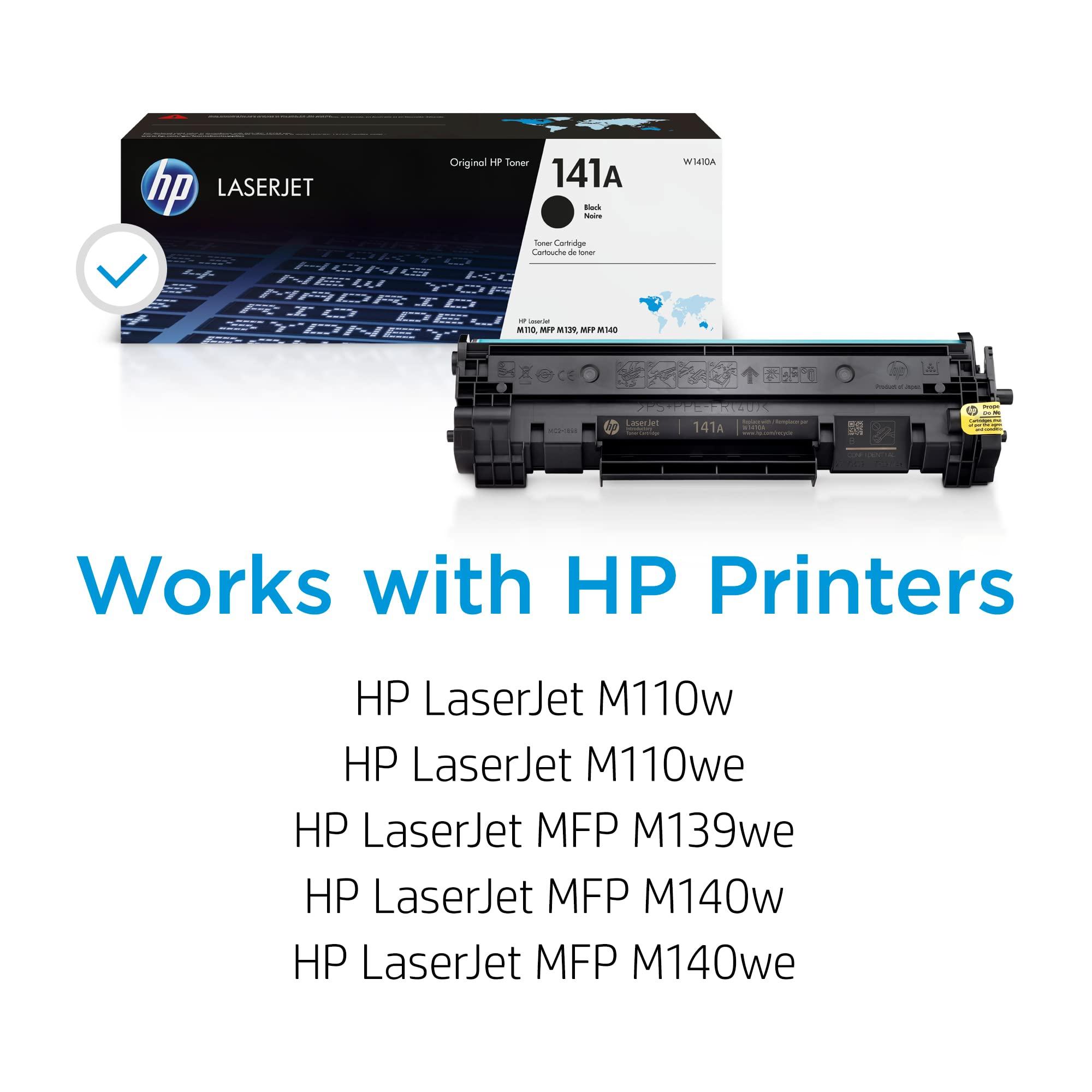HP 141A Black Toner Cartridge | Works with HP LaserJet M110 Series, HP LaserJet MFP M139, M140 Series | W1410A | Standard (Pack of 1) - Image 2
